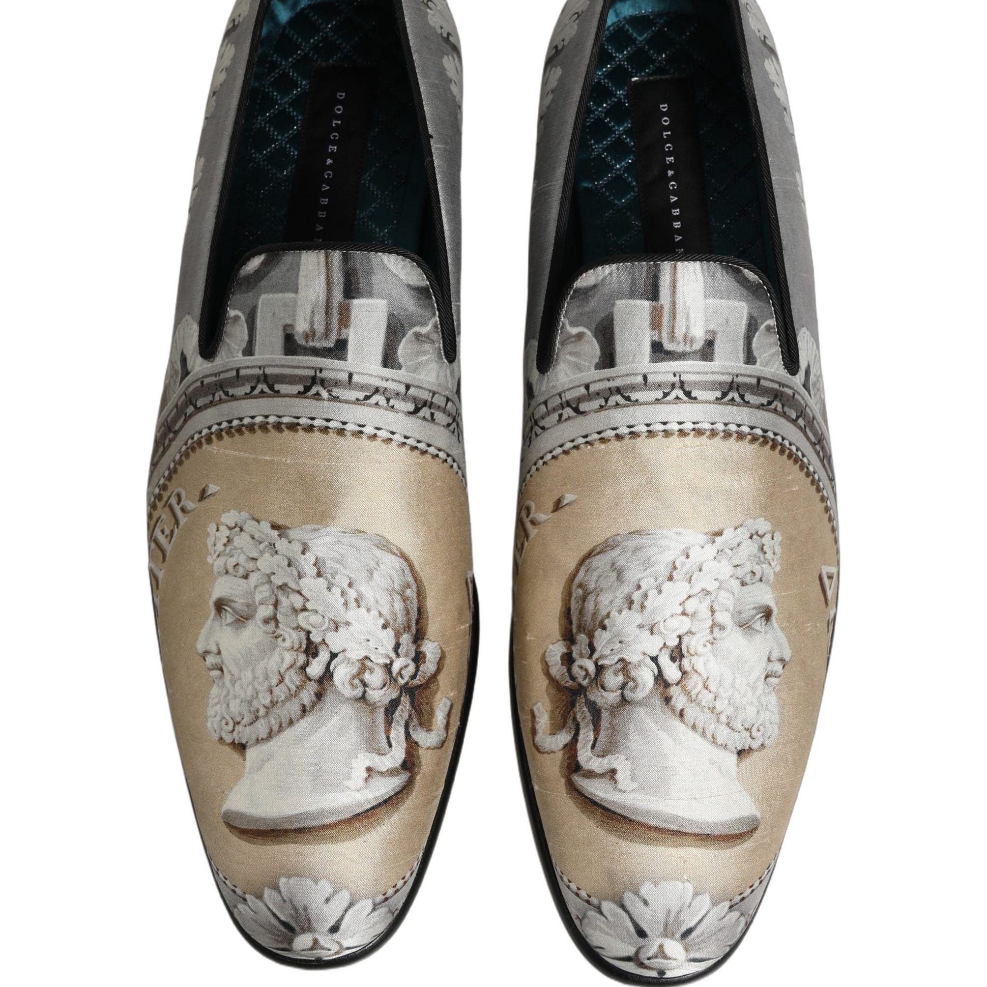 Dolce & Gabbana Multicolor Roman Slip On Dress Loafers Shoes