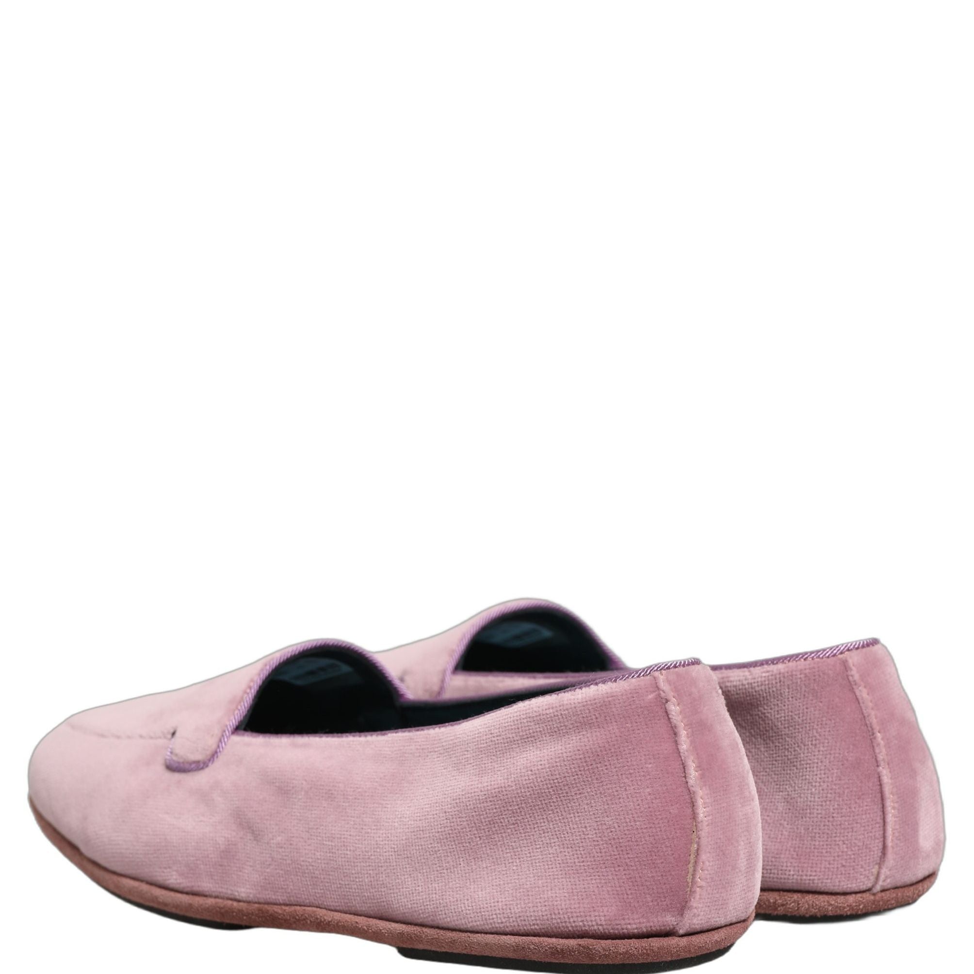 Dolce & Gabbana Pink Velvet Slip On Men Flats Loafers Shoes