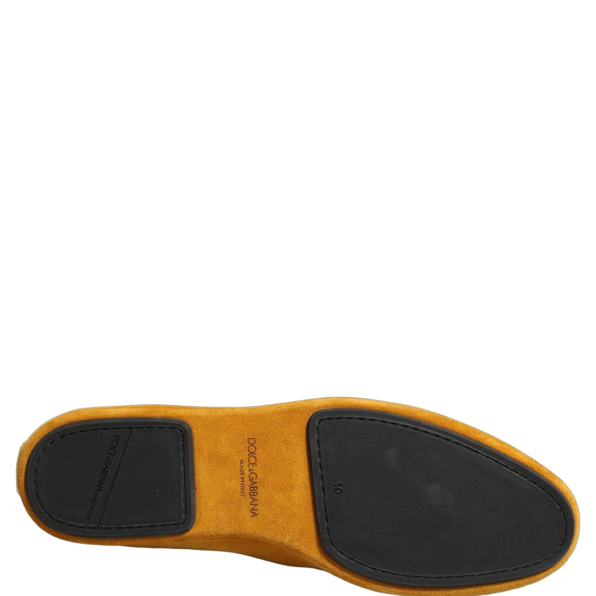 Dolce & Gabbana Yellow Velvet Slip On Men Dress Loafers Shoes