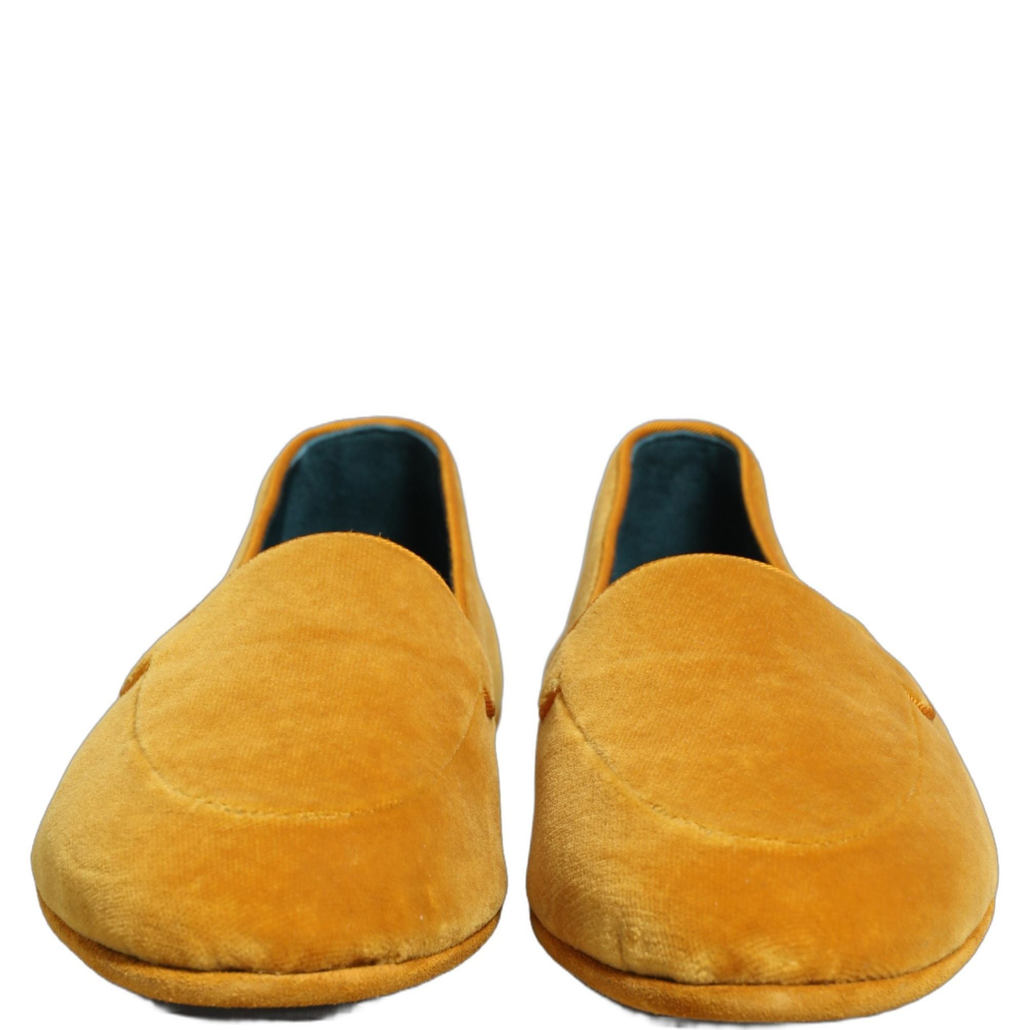 Dolce & Gabbana Yellow Velvet Slip On Men Dress Loafers Shoes