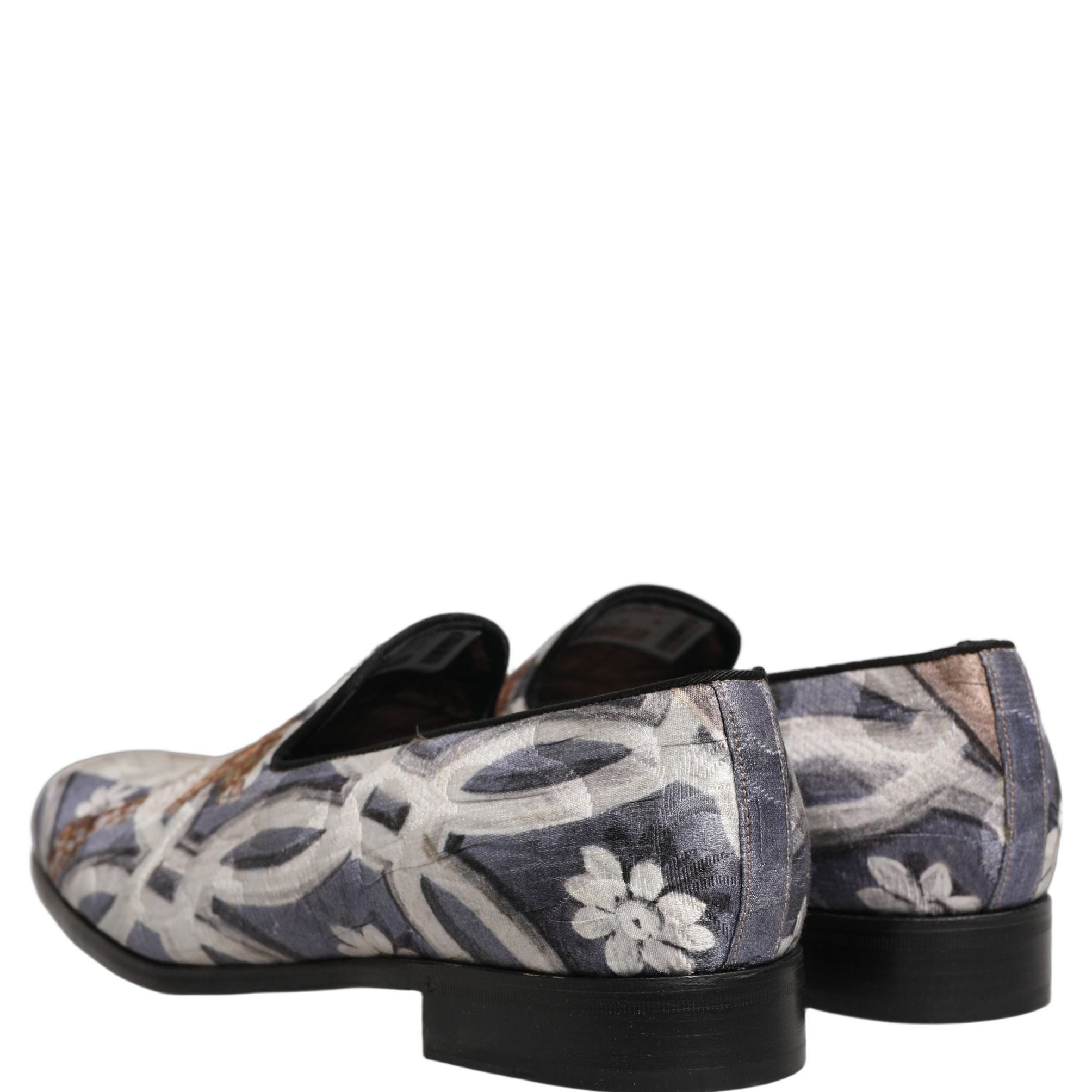 Dolce & Gabbana Multicolor Floral Tapestry Embroidery Loafer Shoes