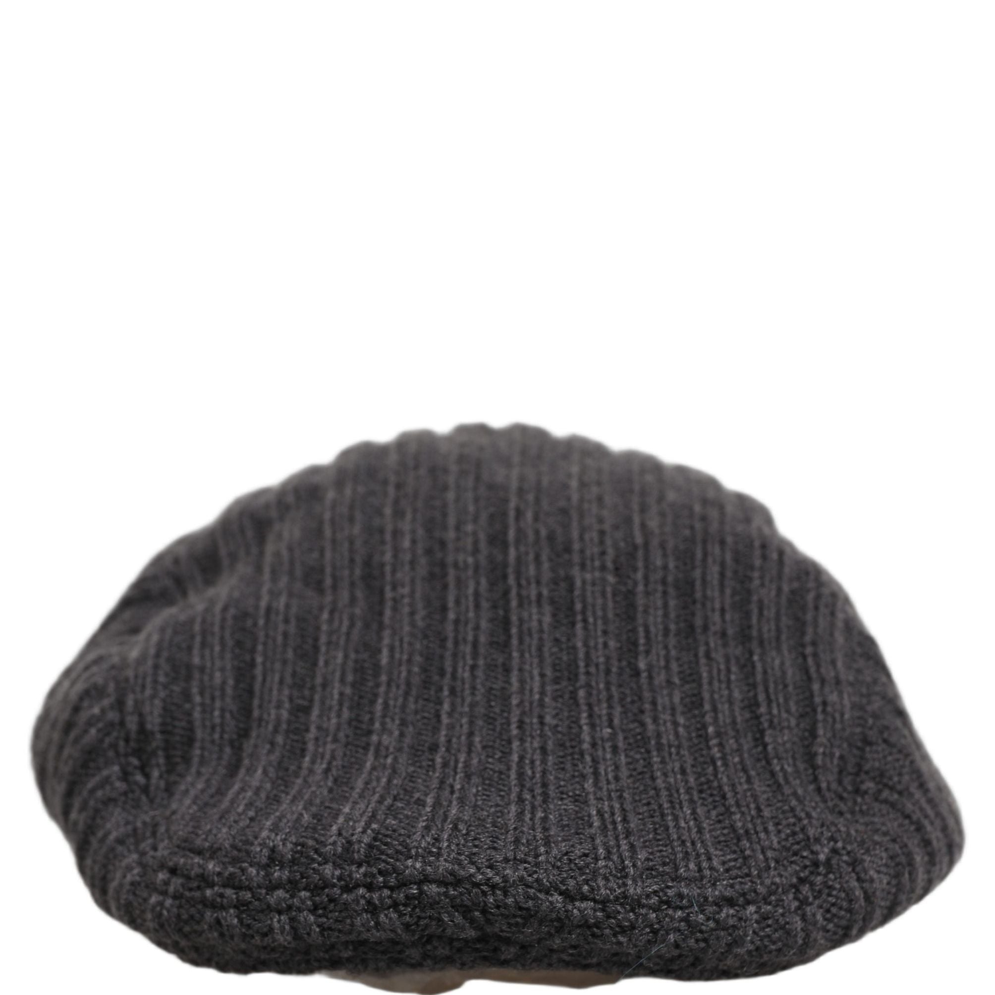 Dolce & Gabbana Men Dark Gray Wool Knitted Newsboy Capello Hat