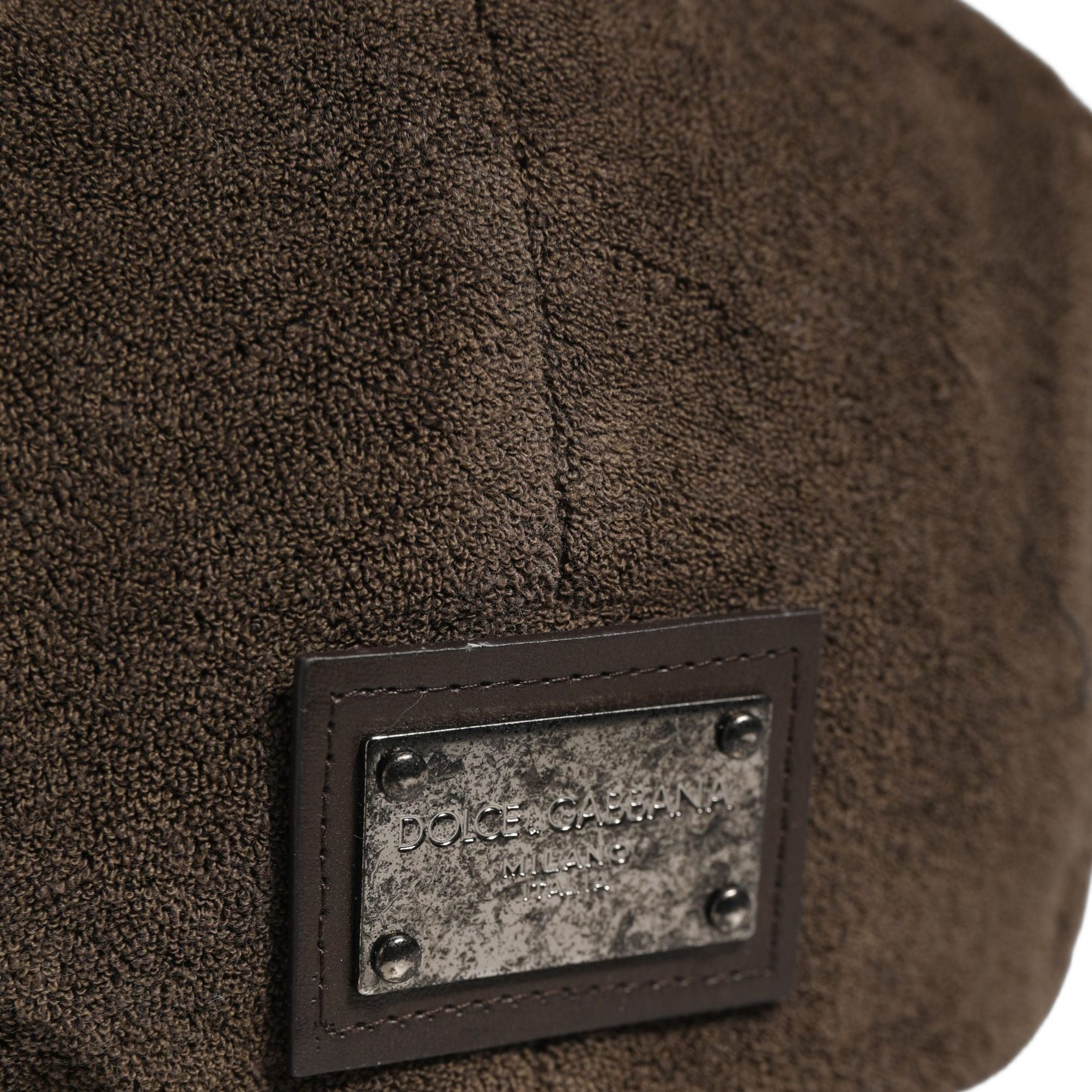 Dolce & Gabbana Men Brown Cotton Newsboy Cloth Capello Hat