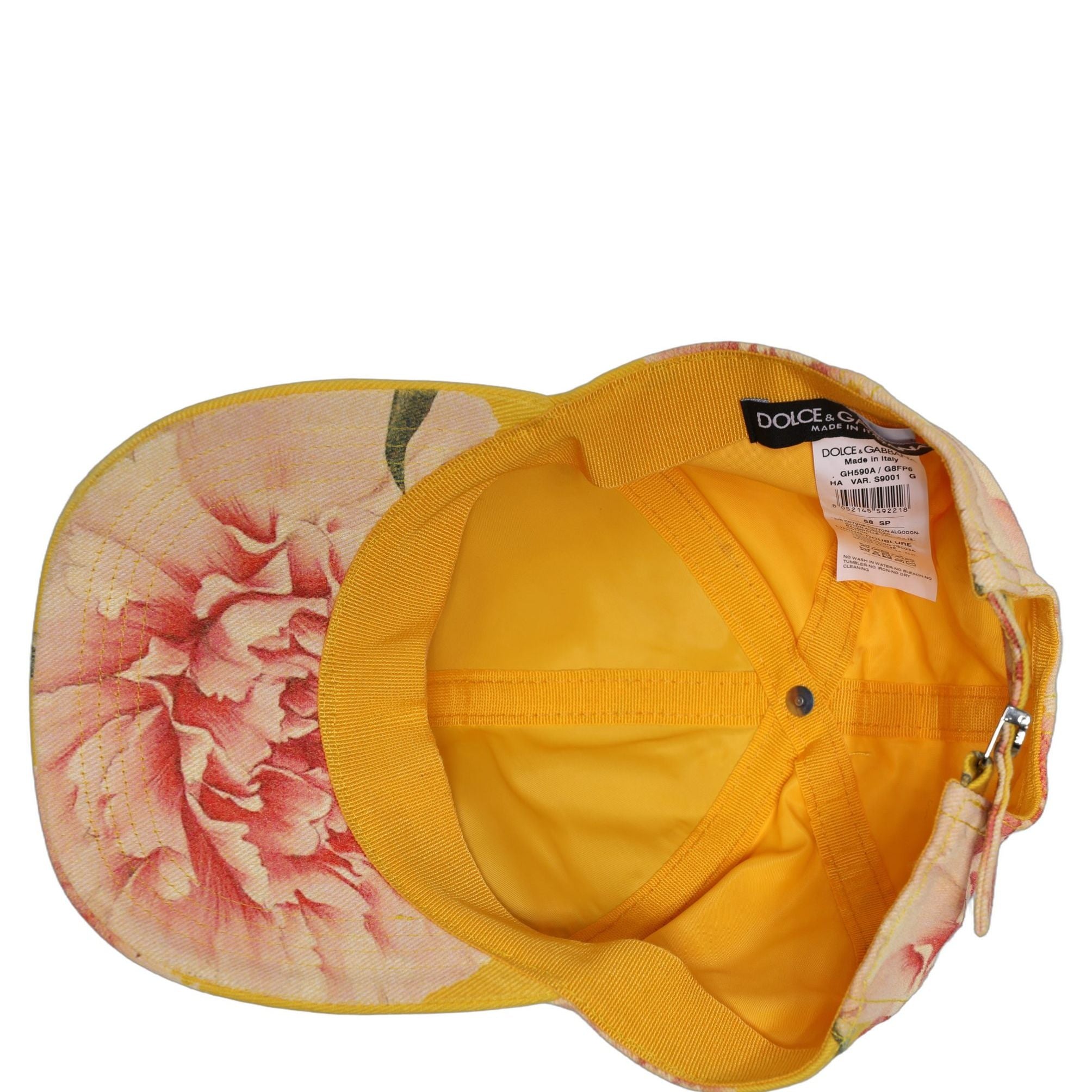 Dolce & Gabbana Men Multicolor Cotton Floral Baseball Capello Hat