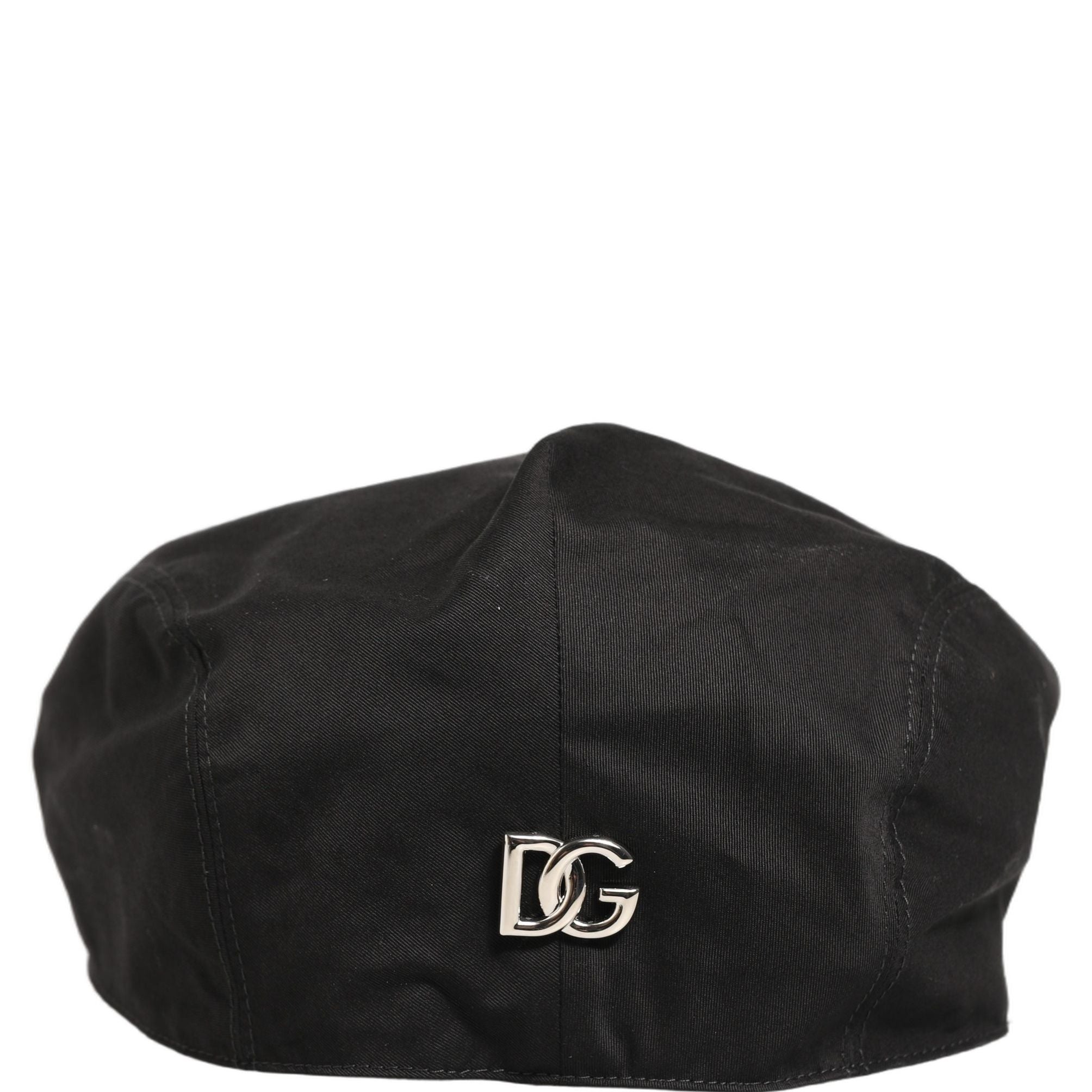 Dolce & Gabbana Men Black Cotton Stretch Newsboy Cloth Capello Hat