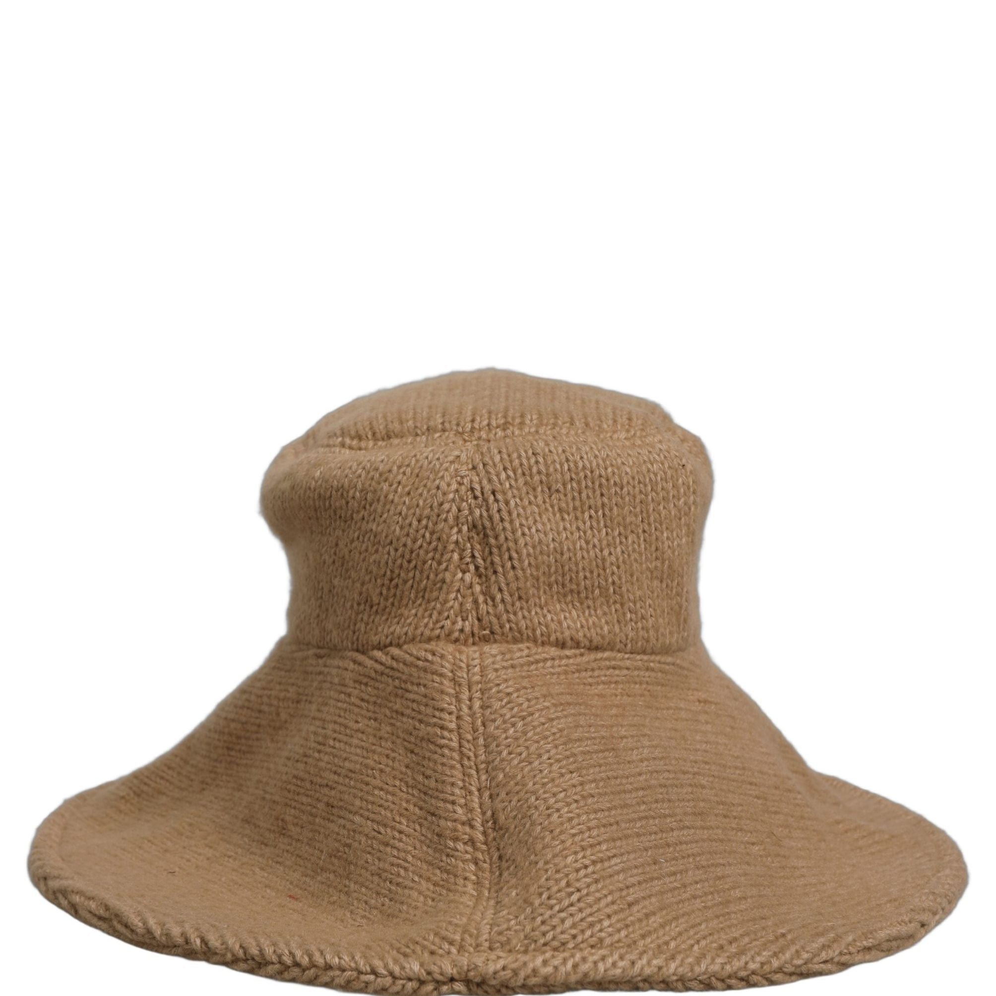 Dolce & Gabbana Women Brown Cotton Knit WideBrim Bucket Capello Hat