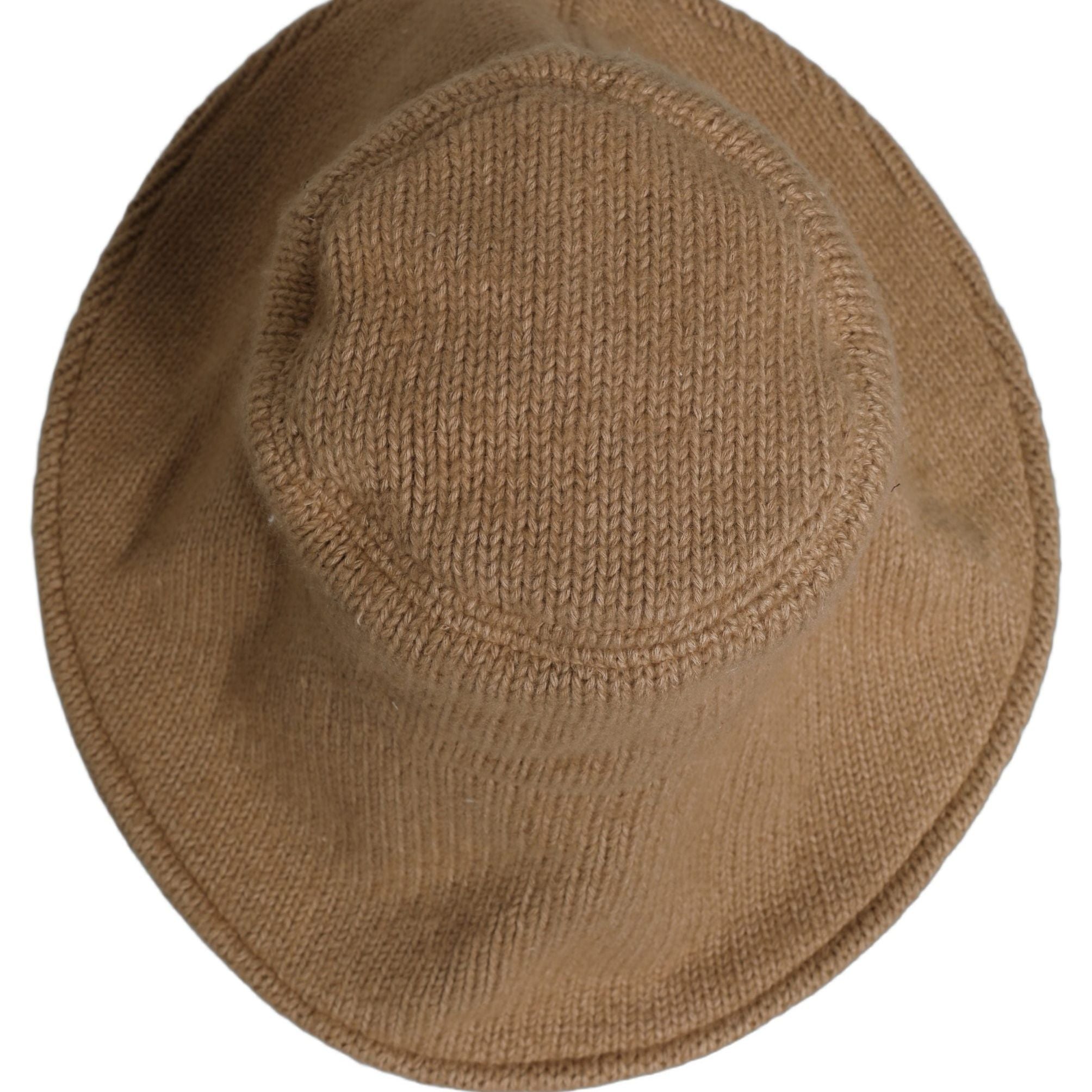Dolce & Gabbana Women Brown Cotton Knit WideBrim Bucket Capello Hat