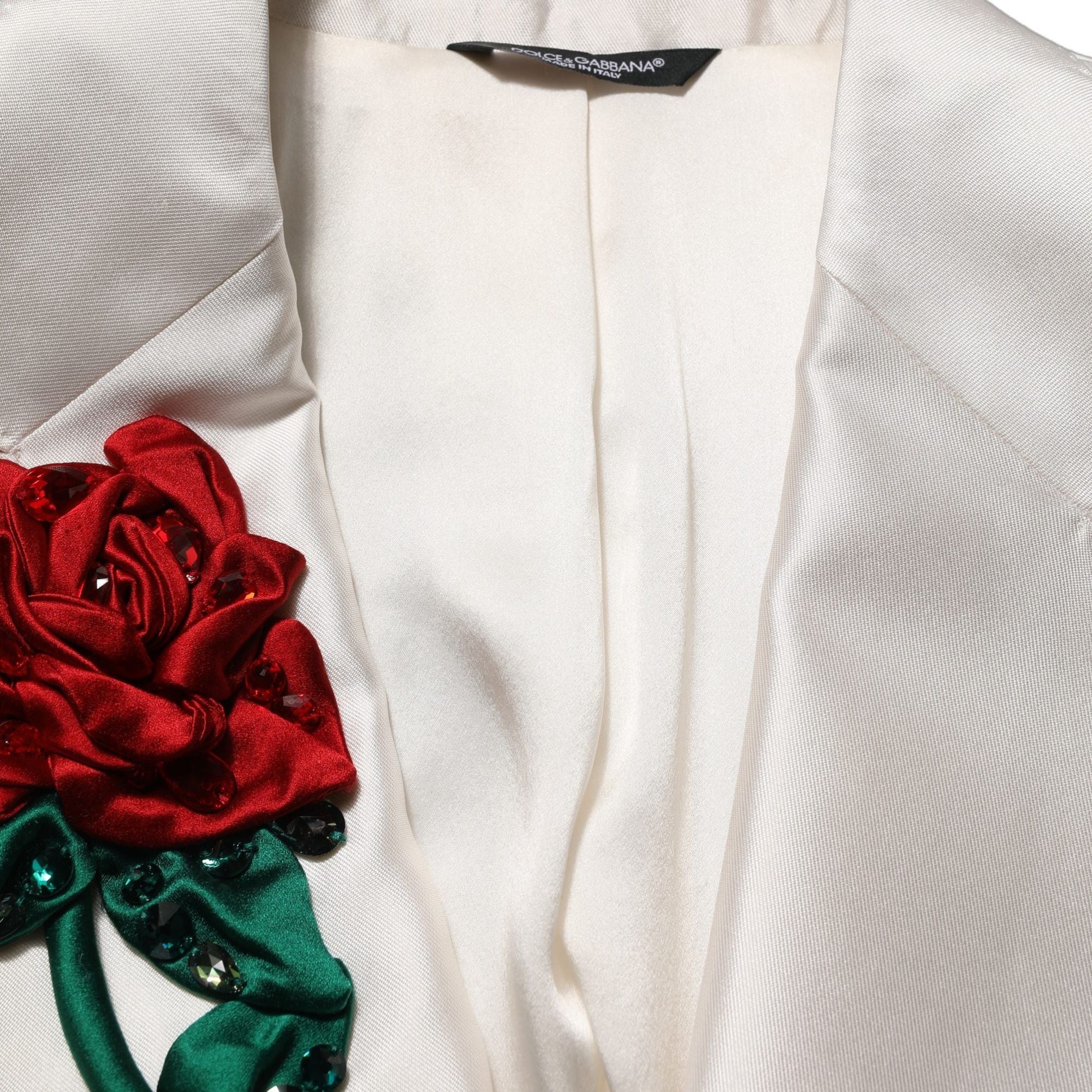 Dolce & Gabbana White Floral SICILIA Double Breasted Jacket