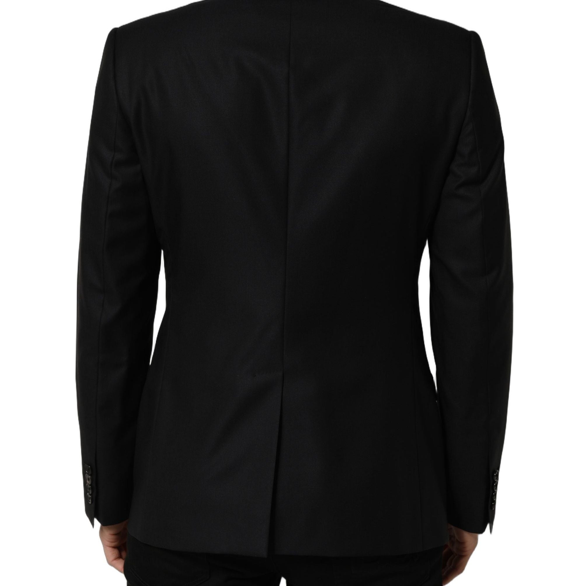 Dolce & Gabbana Black Wool Single Breasted Men Blazer Jacket