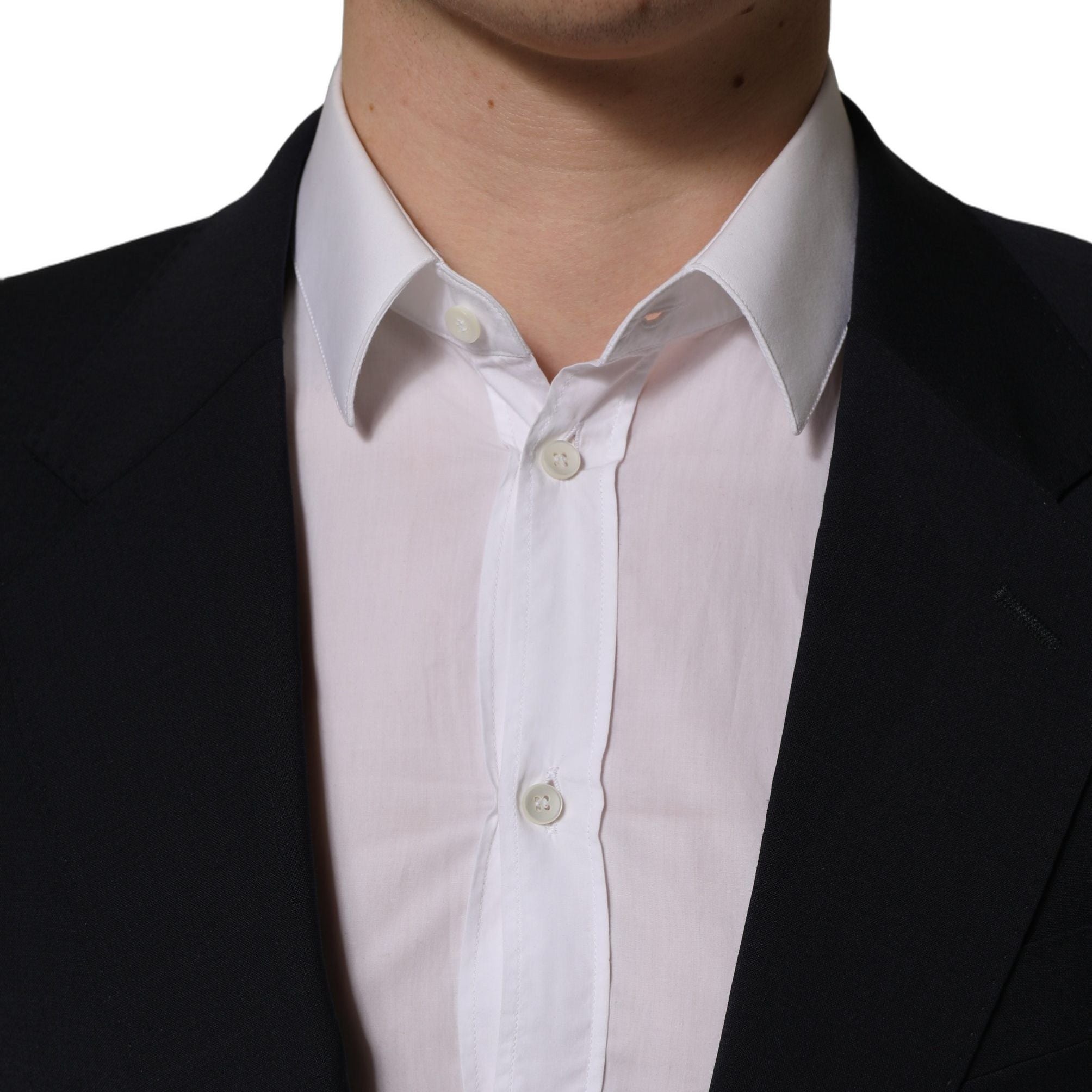 Dolce & Gabbana Black Wool Single Breasted Men Blazer Jacket