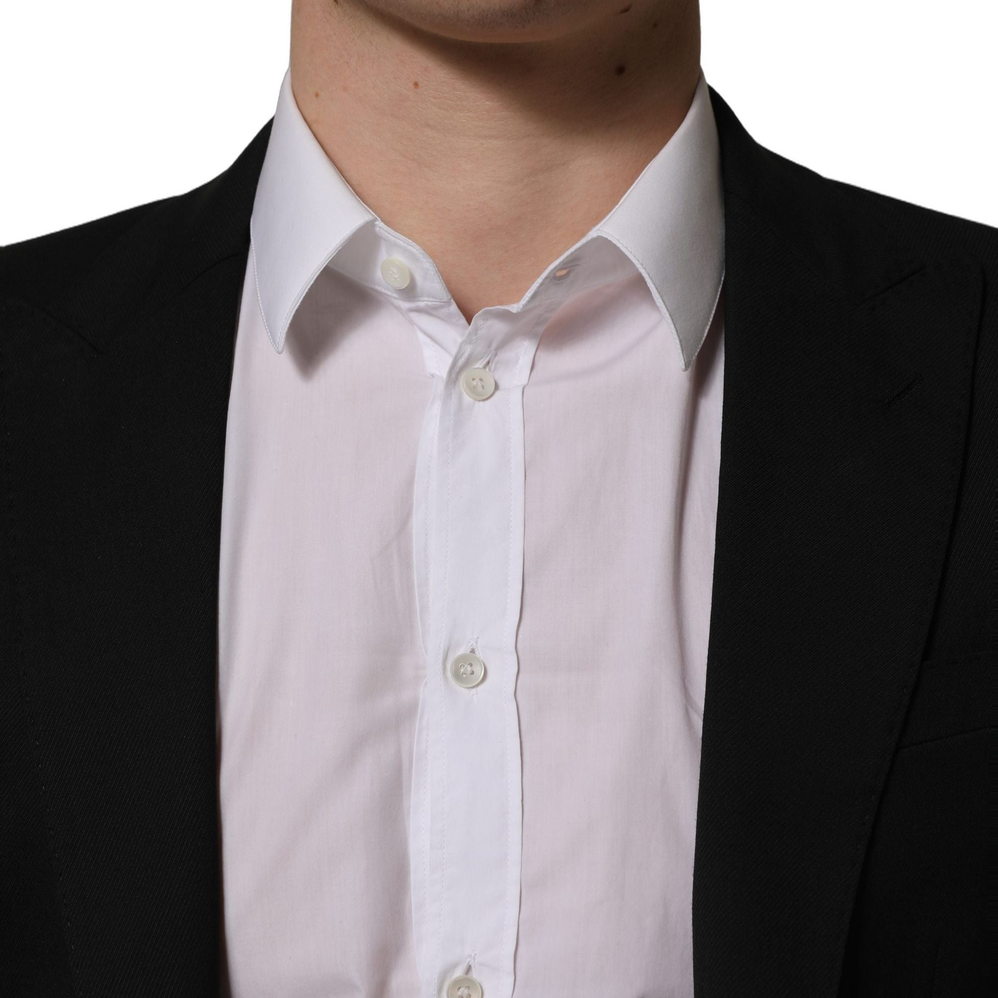 Dolce & Gabbana Black Polyester Single Breasted Blazer Jacket