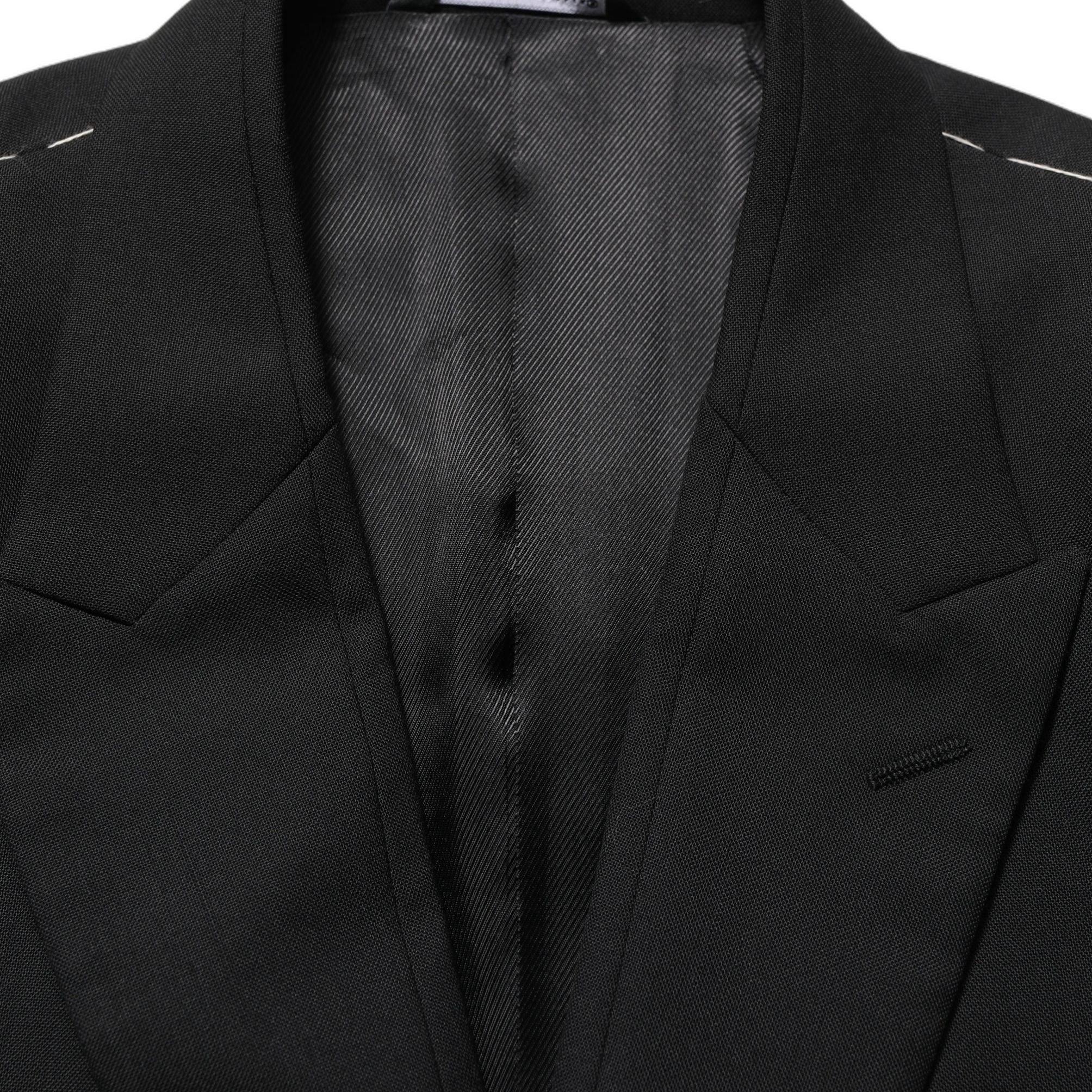 Dolce & Gabbana Black Wool Single Breasted Blazer Jacket