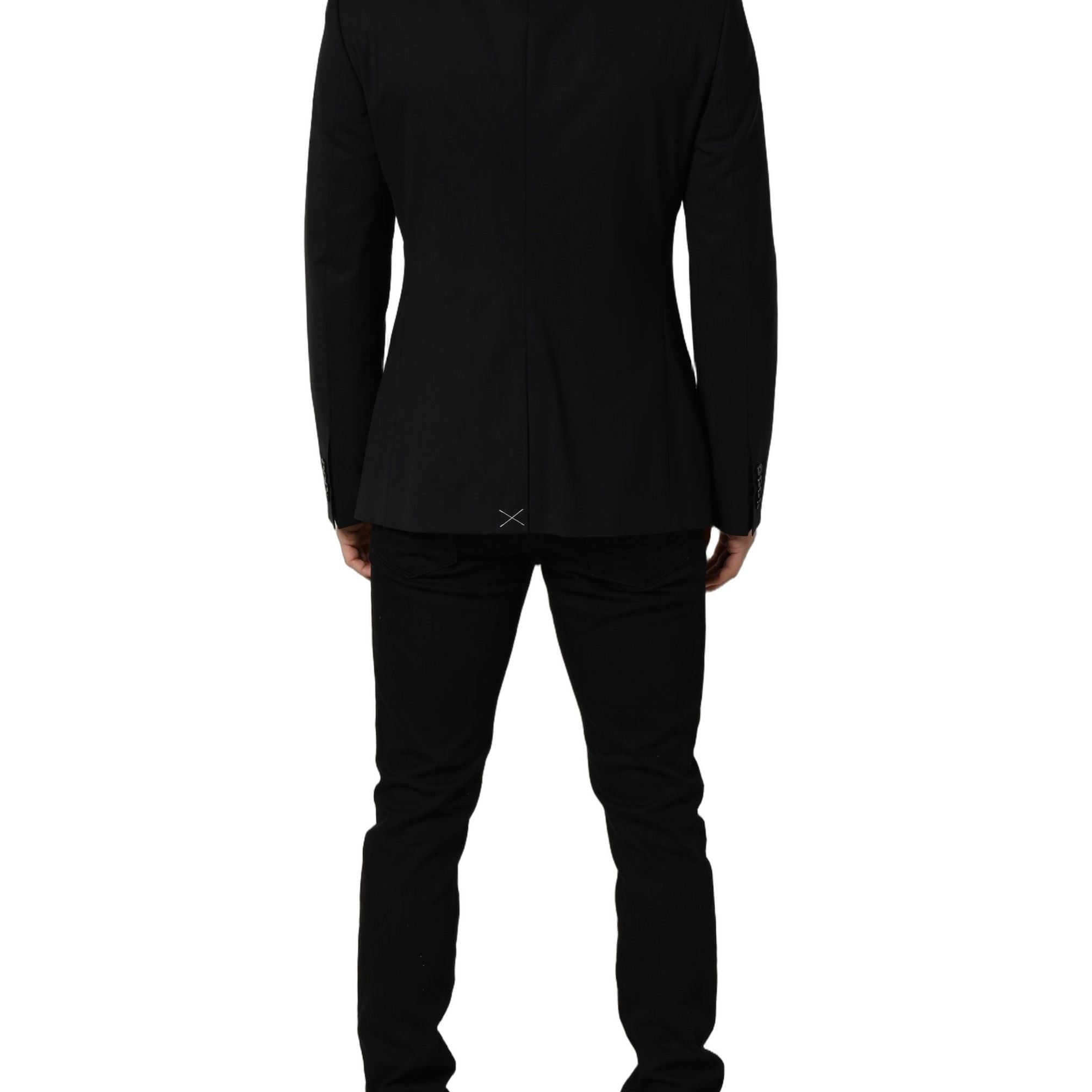 Dolce & Gabbana Black Wool Single Breasted Blazer Jacket