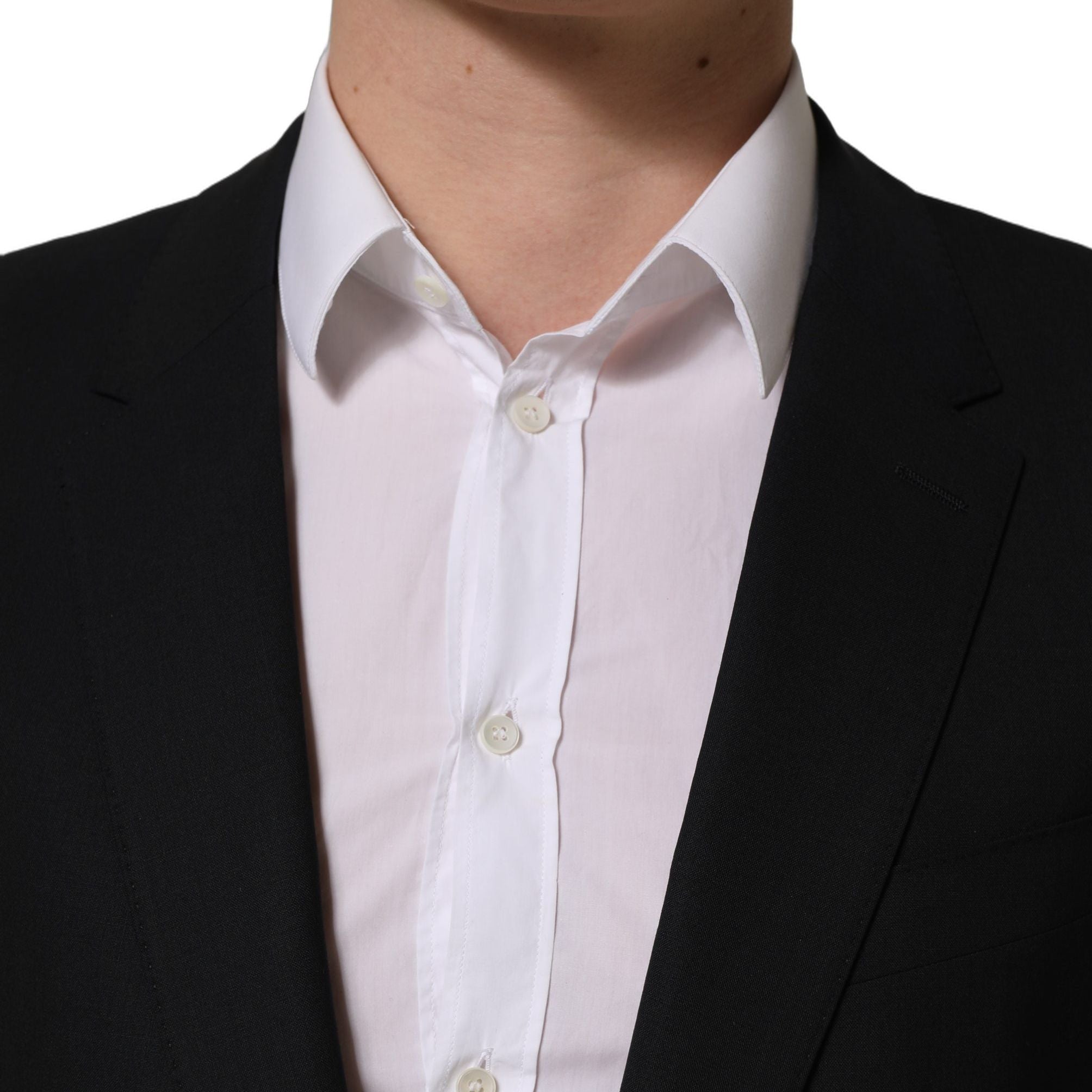 Dolce & Gabbana Black Wool Single Breasted Blazer Jacket