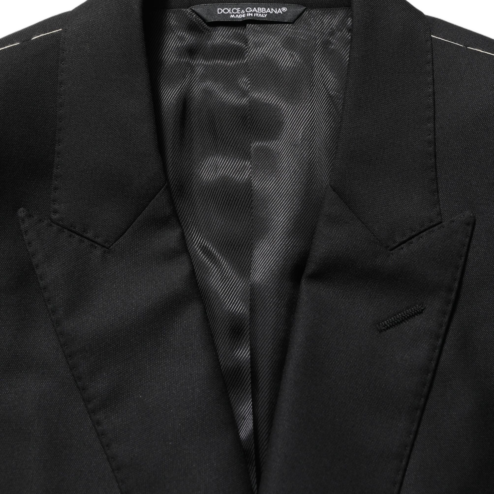 Dolce & Gabbana Black Wool Single Breasted Blazer Jacket