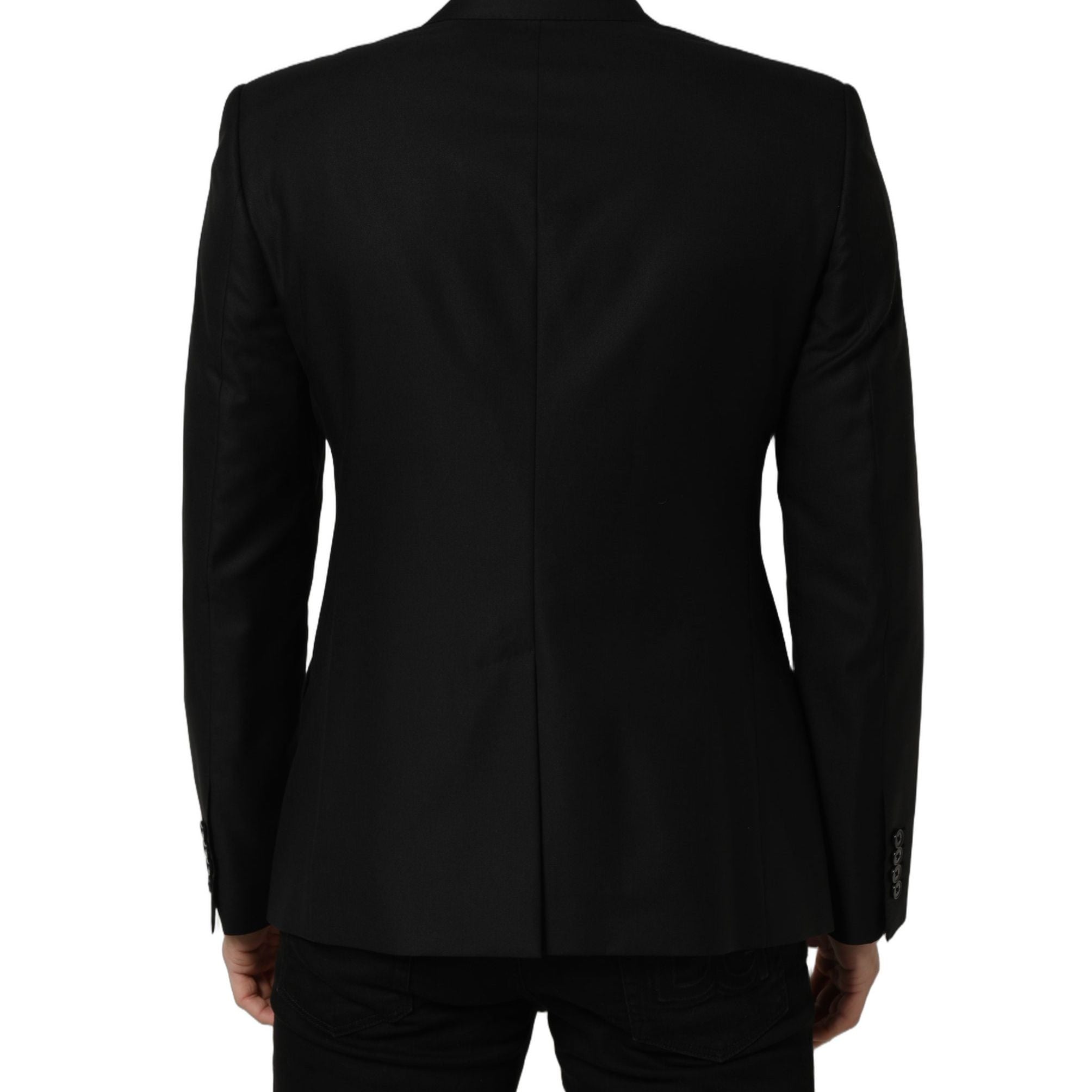Dolce & Gabbana Black Wool Single Breasted Blazer Jacket