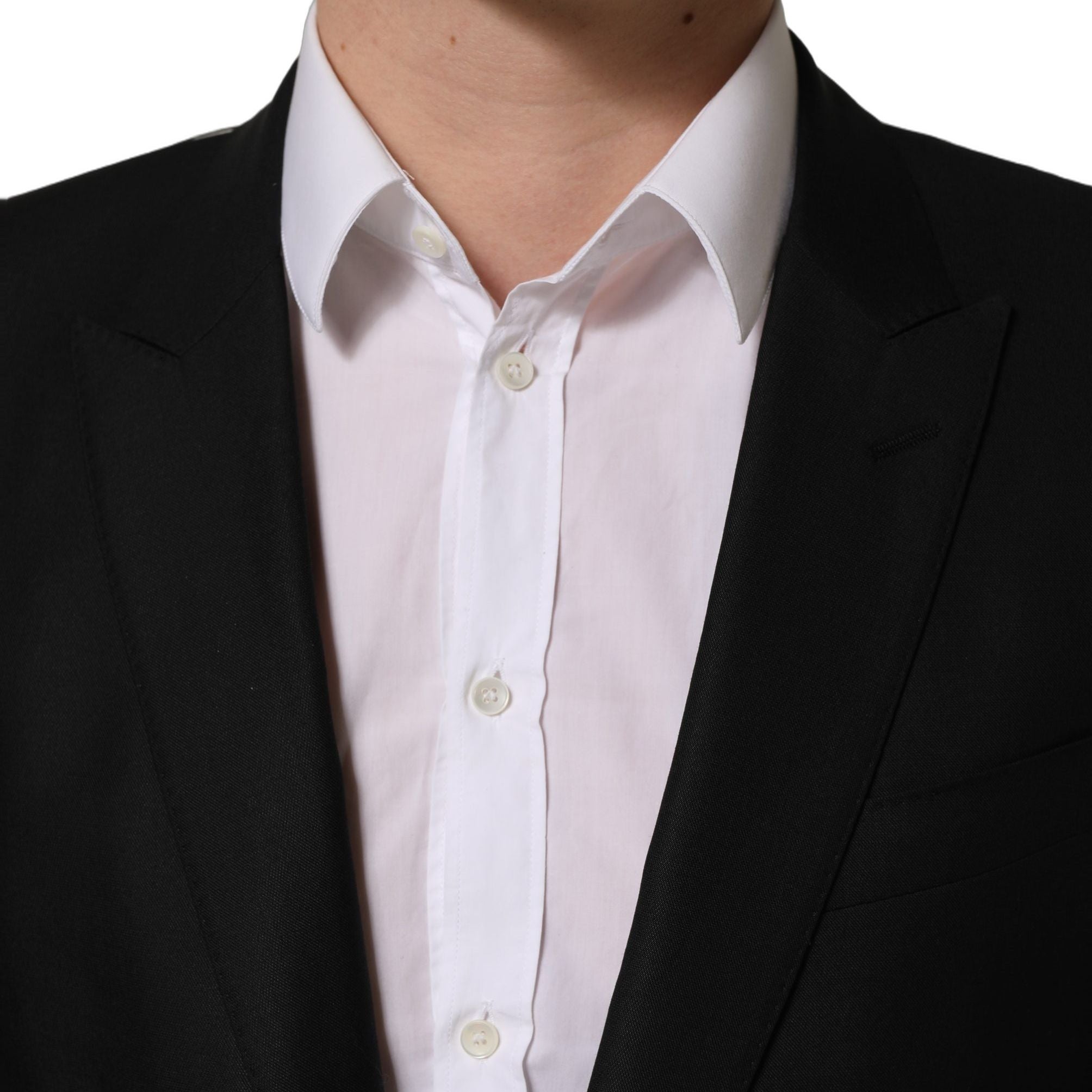 Dolce & Gabbana Black Wool Single Breasted Blazer Jacket