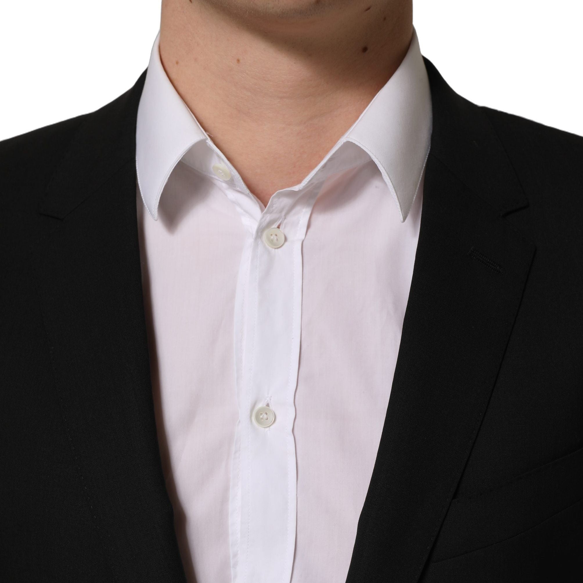 Dolce & Gabbana Black Wool Single Breasted Blazer Jacket