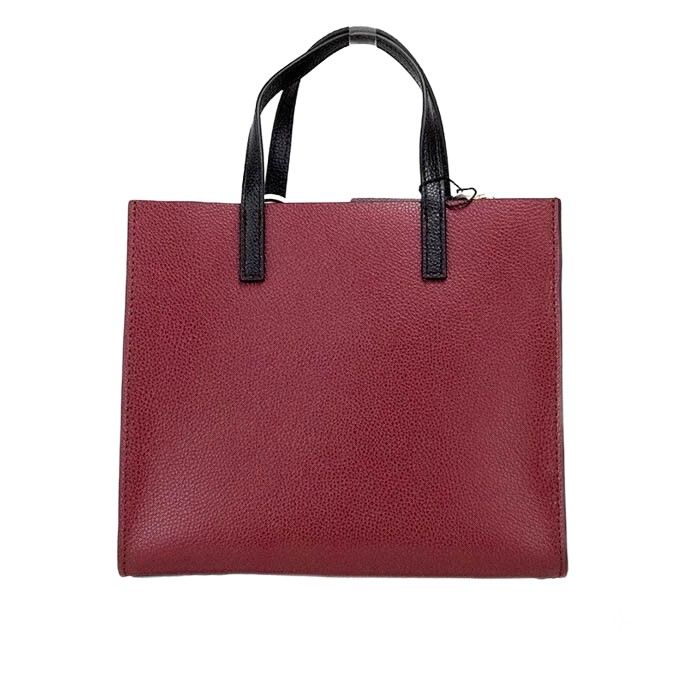 Marc Jacobs Grind Mini Pomegranate Colorblock Leather Tote Crossbody Handbag