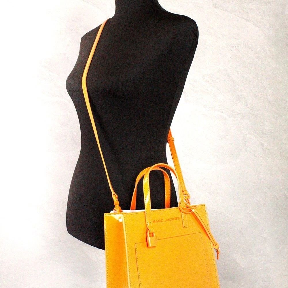 Marc Jacobs Mini Grind Scorched Patent Leather Crossbody Tote Bag Purse