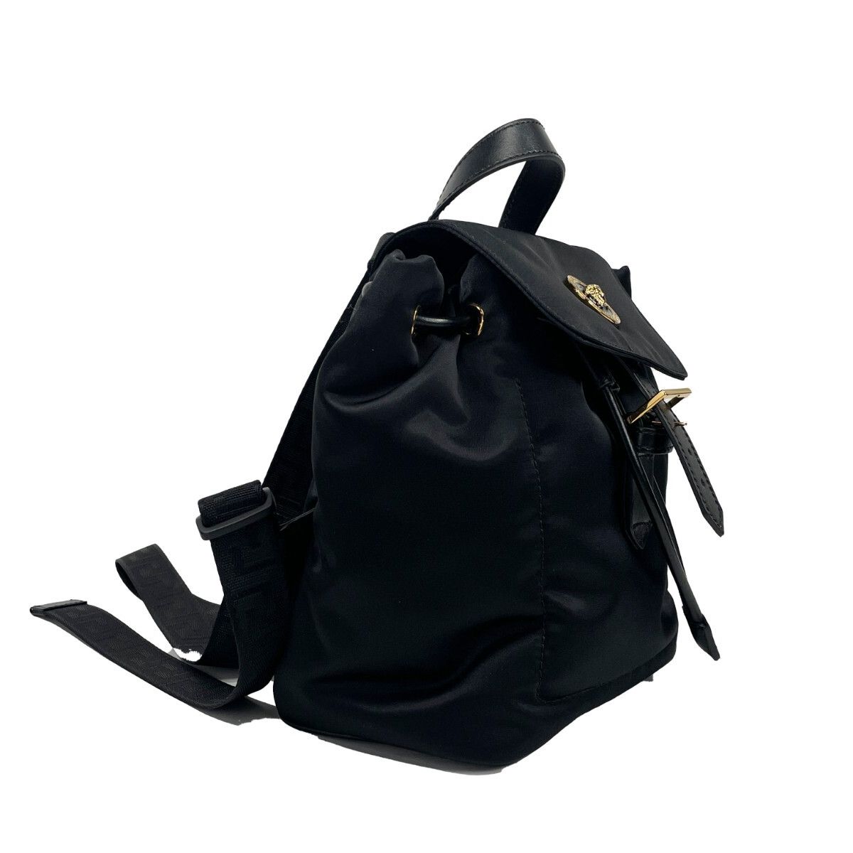 Versace Mini Nylon Medusa Drawstring Backpack Bag