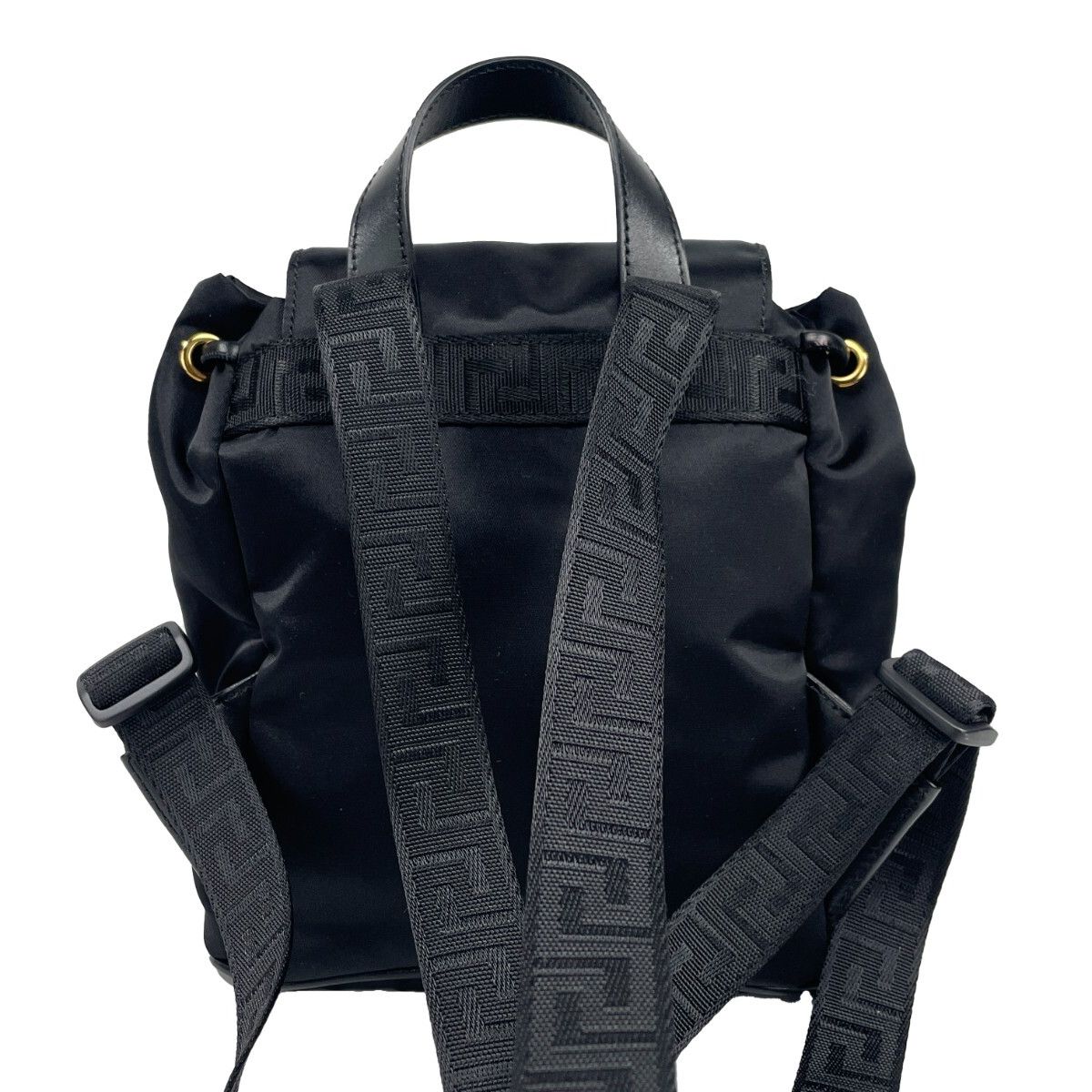 Versace Mini Nylon Medusa Drawstring Backpack Bag
