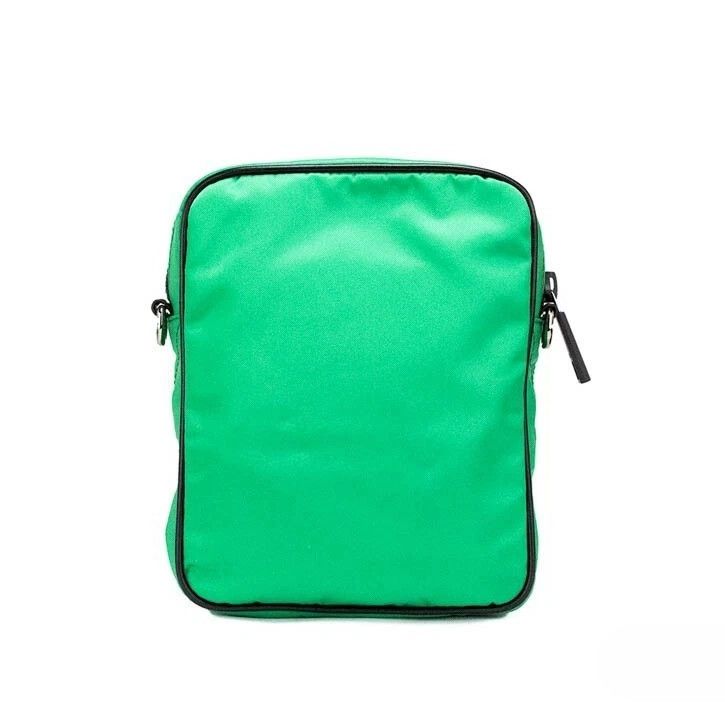 Versace Small Bright Green Nylon Fabric Medusa Crossbody Messenger Bag Purse
