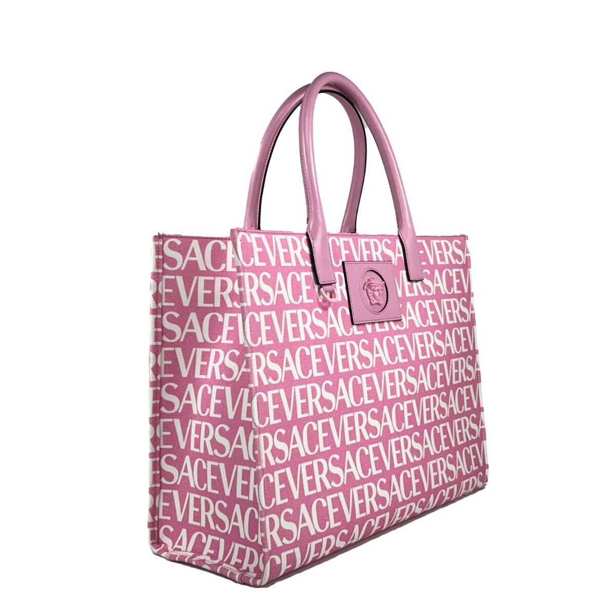 Versace Medusa Large Canvas Large Tote Bag Baby Pink