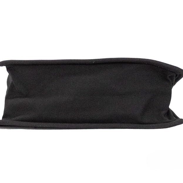 Marc Jacobs Medium Black Canvas Fabric Shoulder Convertible Tote Purse Bag
