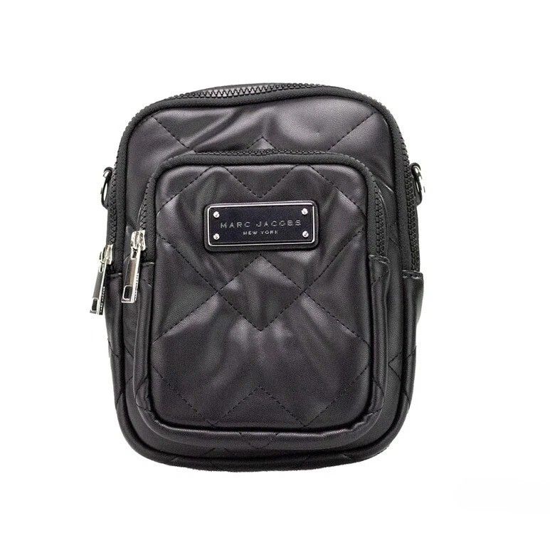 Marc Jacobs Pillow Small Black Quilted Smooth Leather Crossbody Handbag Purse