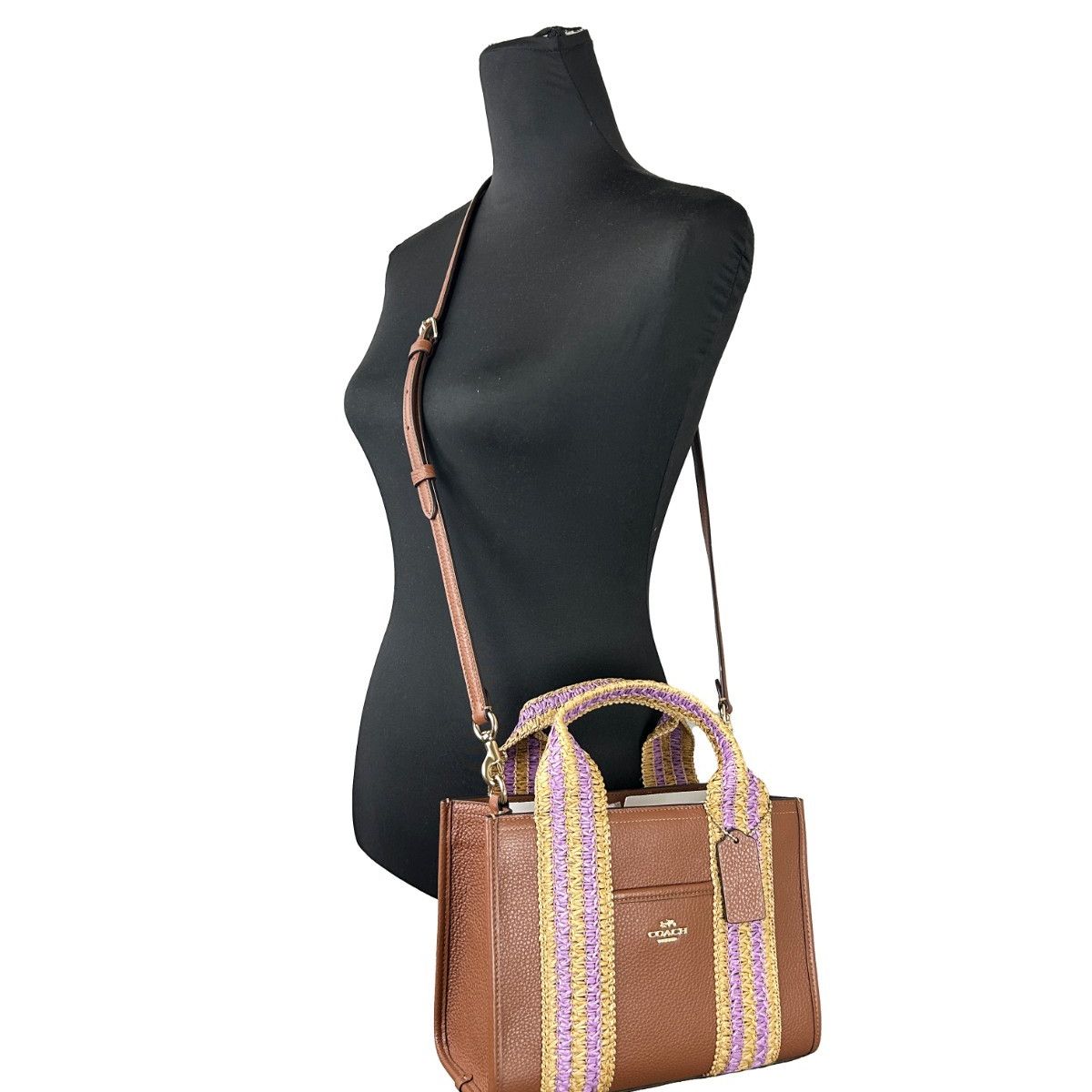 COACH Coach Straw Web Smith 24 Tote Bag Purse