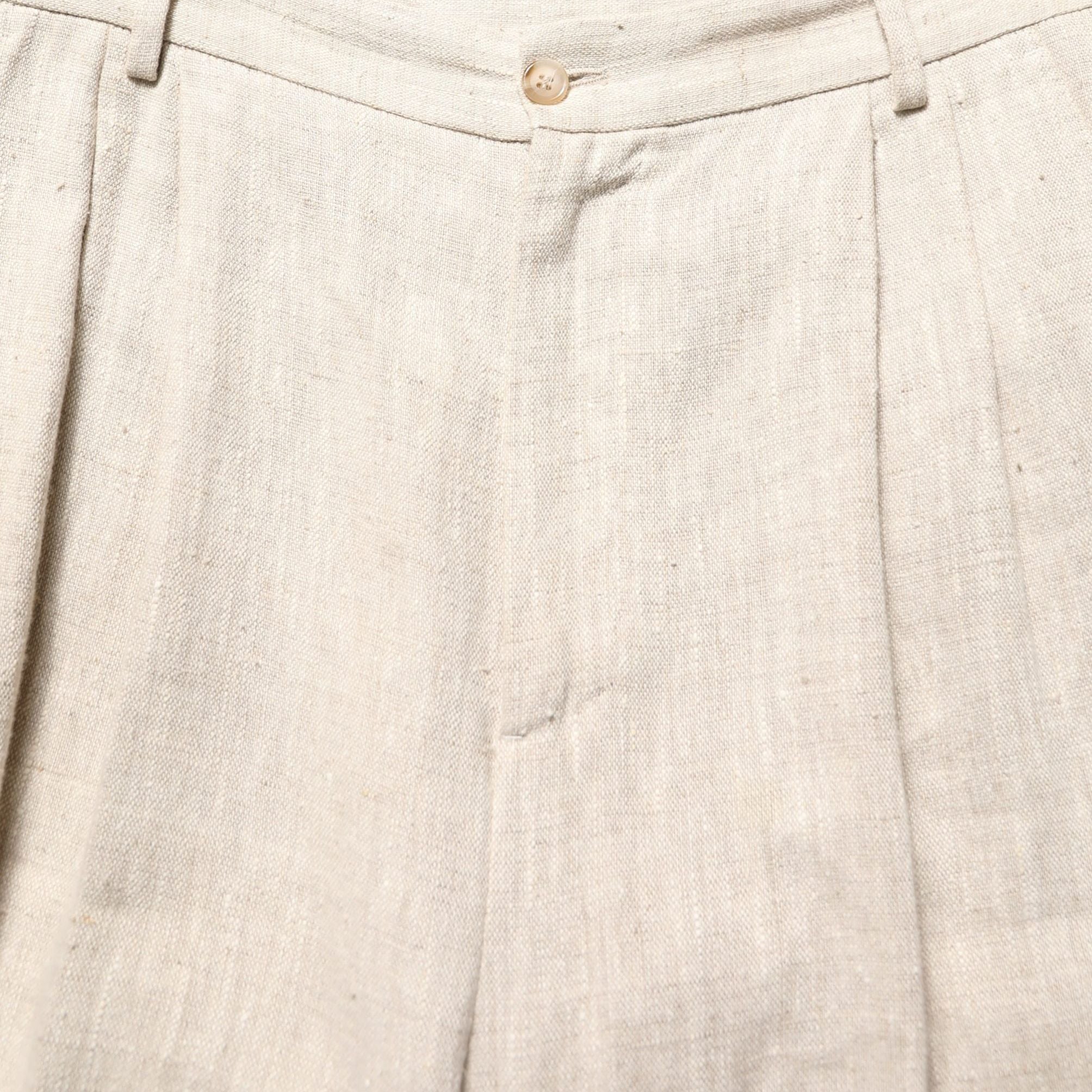 Dolce & Gabbana Beige Linen Tapered Men Dress Trouser Pants