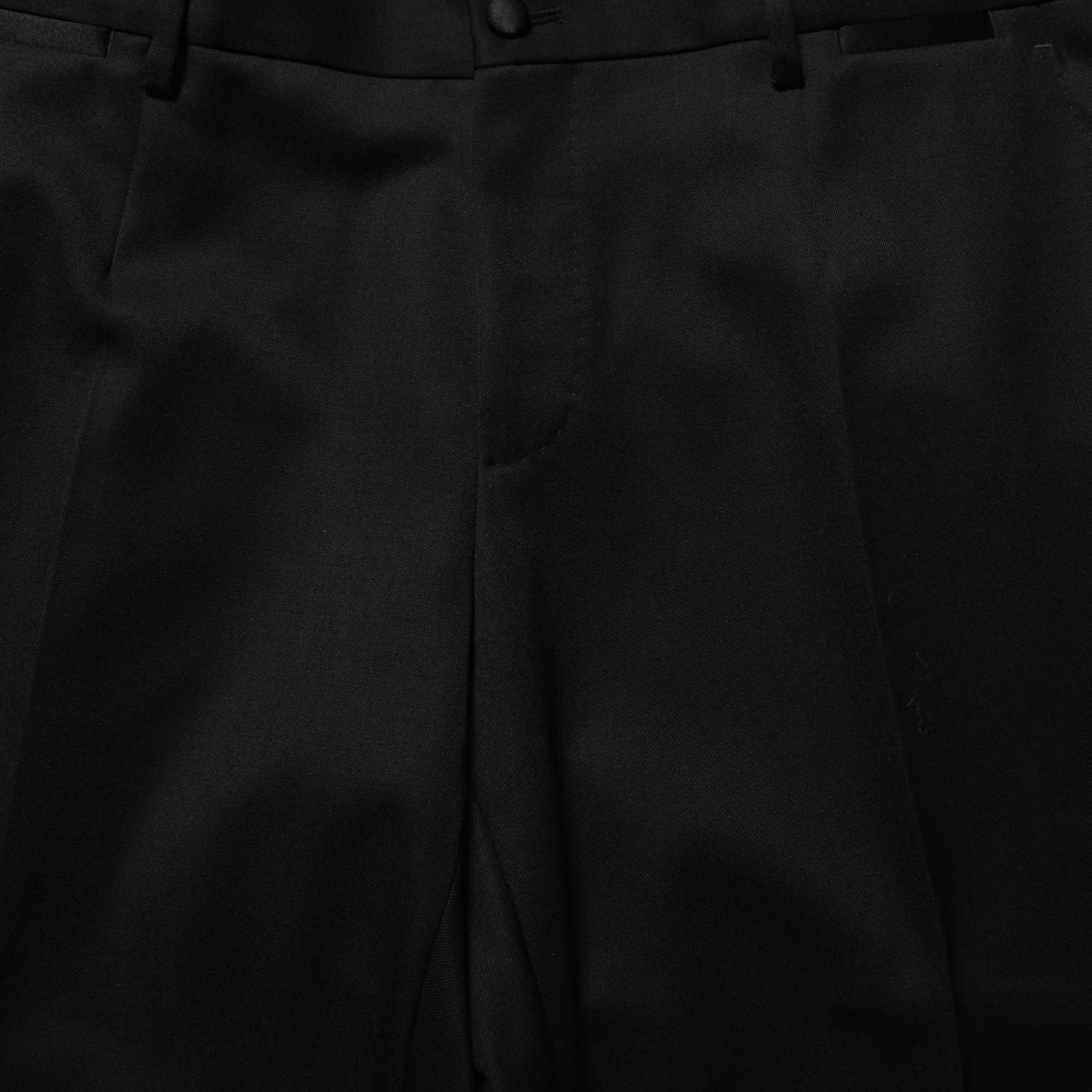Dolce & Gabbana Black Crystal Embellished 2 Piece Suit