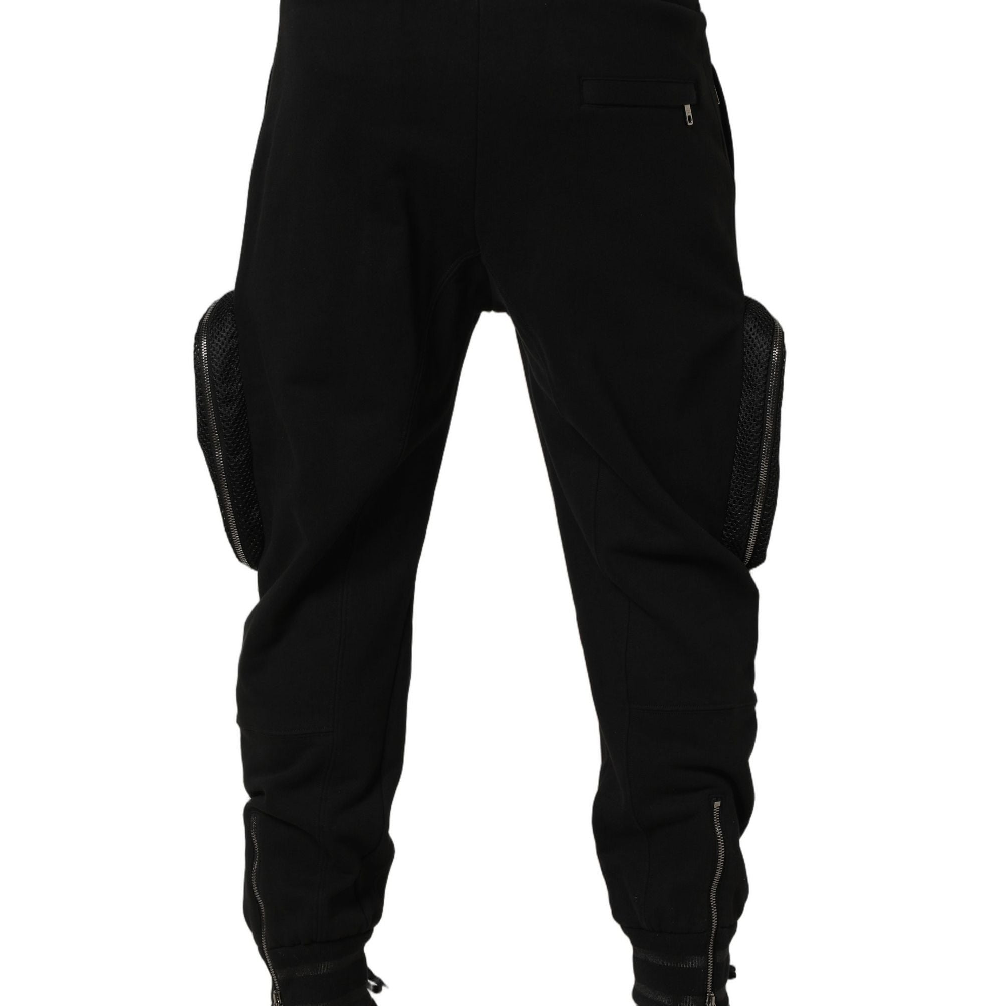 Dolce & Gabbana Black Mid Waist Cargo Jogger Sweatpants Pants