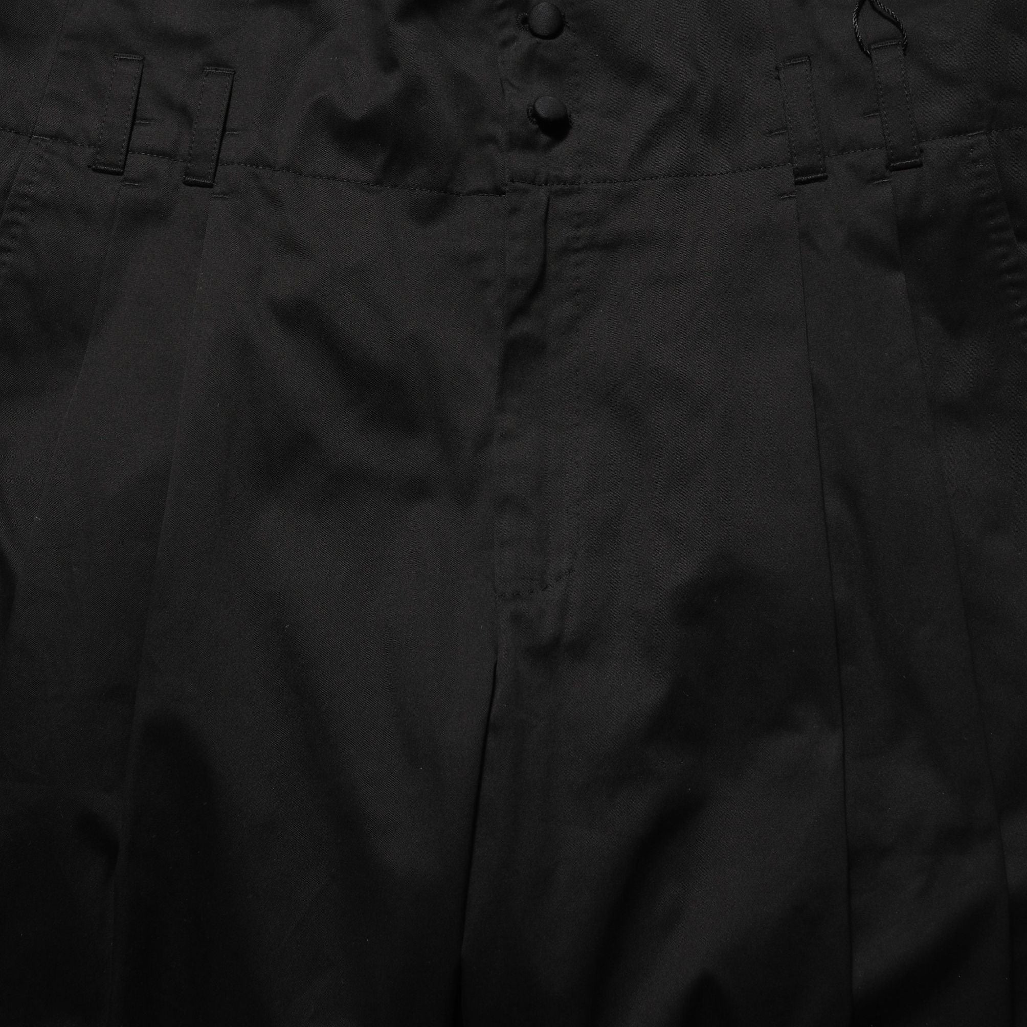 Dolce & Gabbana Black Cotton Straight Leg DressTrouser Pants