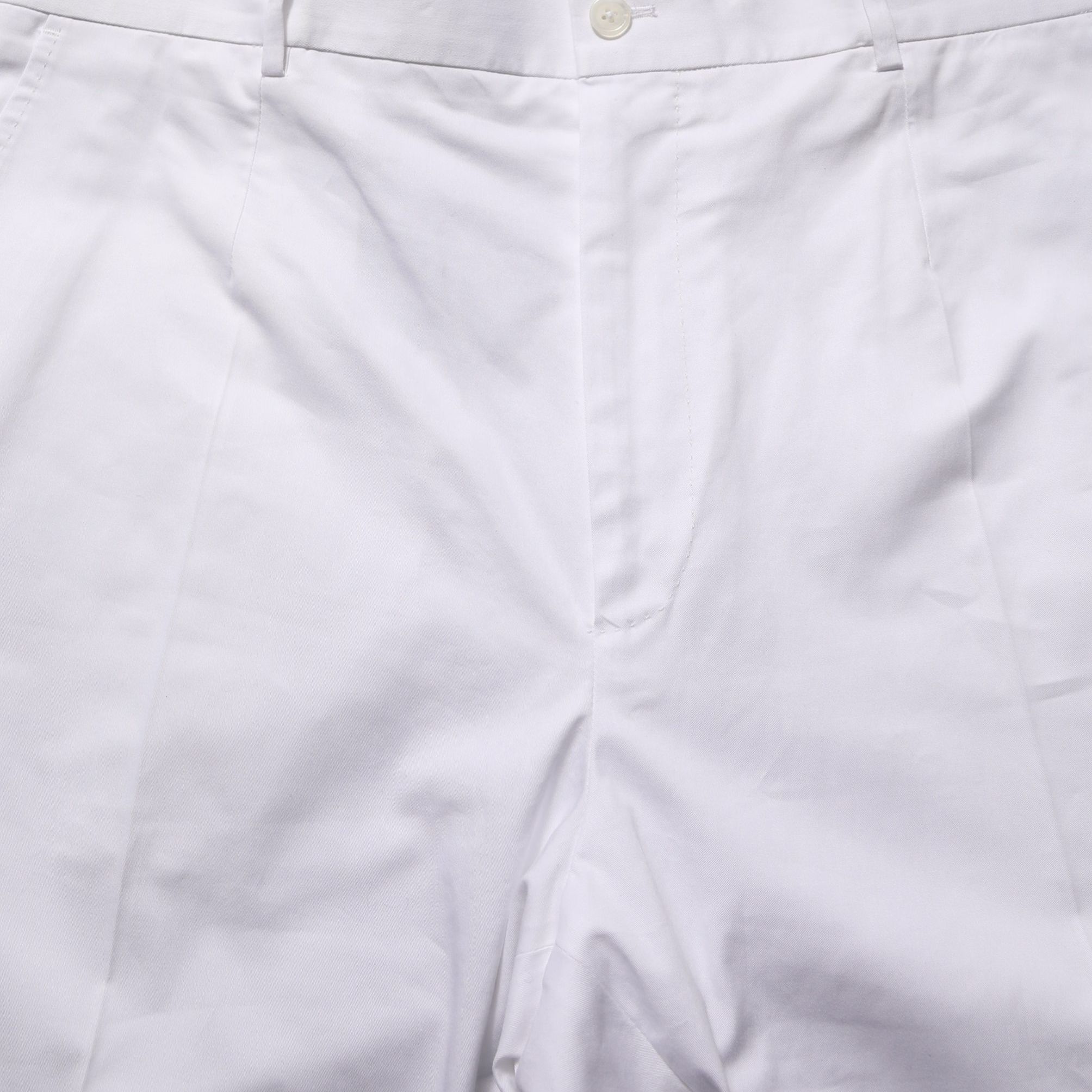 Dolce & Gabbana White Cotton Tapered Leg Dress Trouser Pants