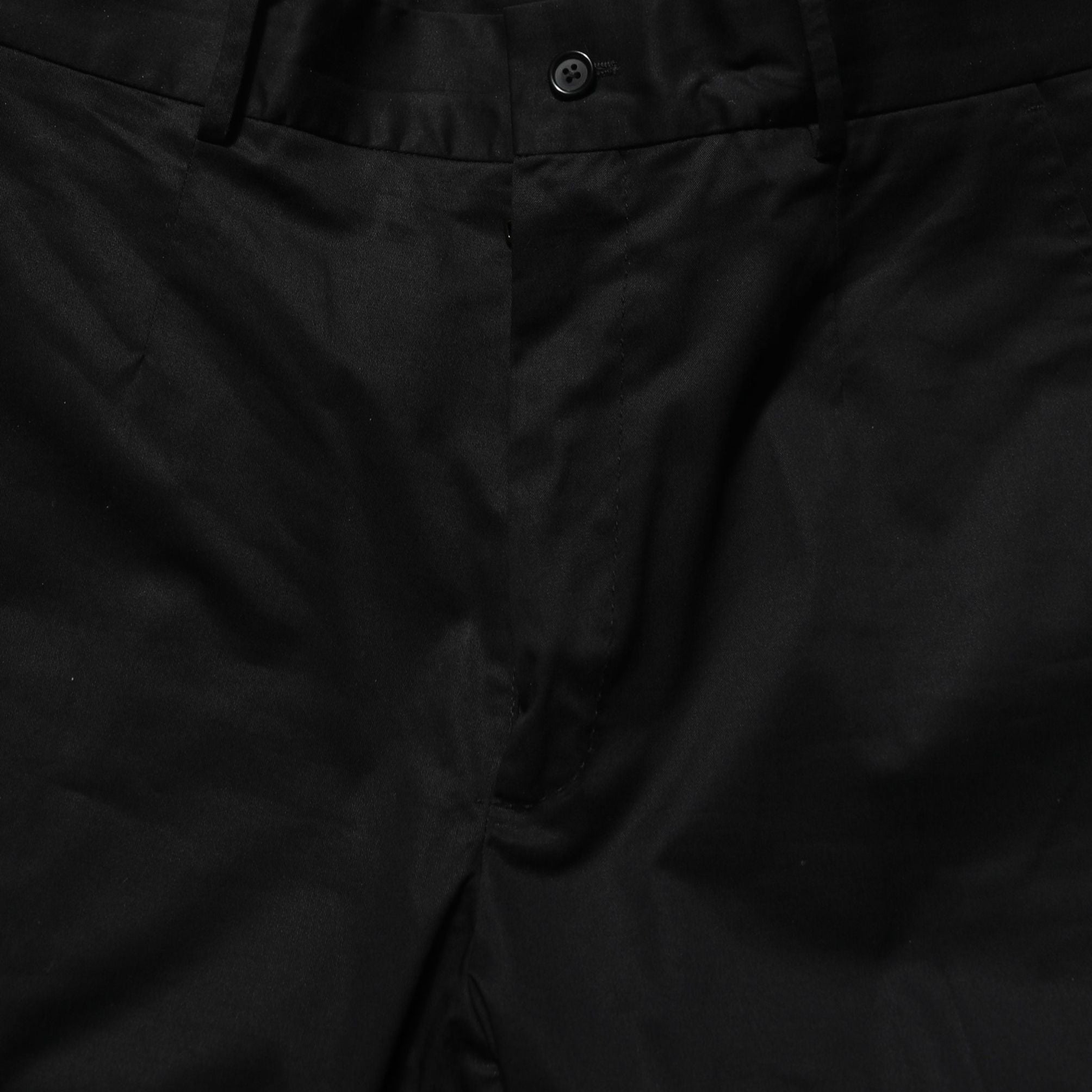 Dolce & Gabbana Black Cotton Tapered Leg Dress Trouser Pants