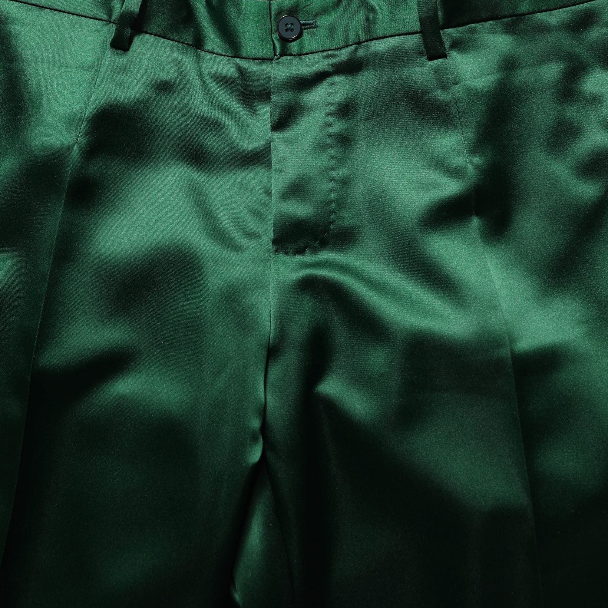 Dolce & Gabbana Dark Green Tapered Leg Dress Trouser Pants