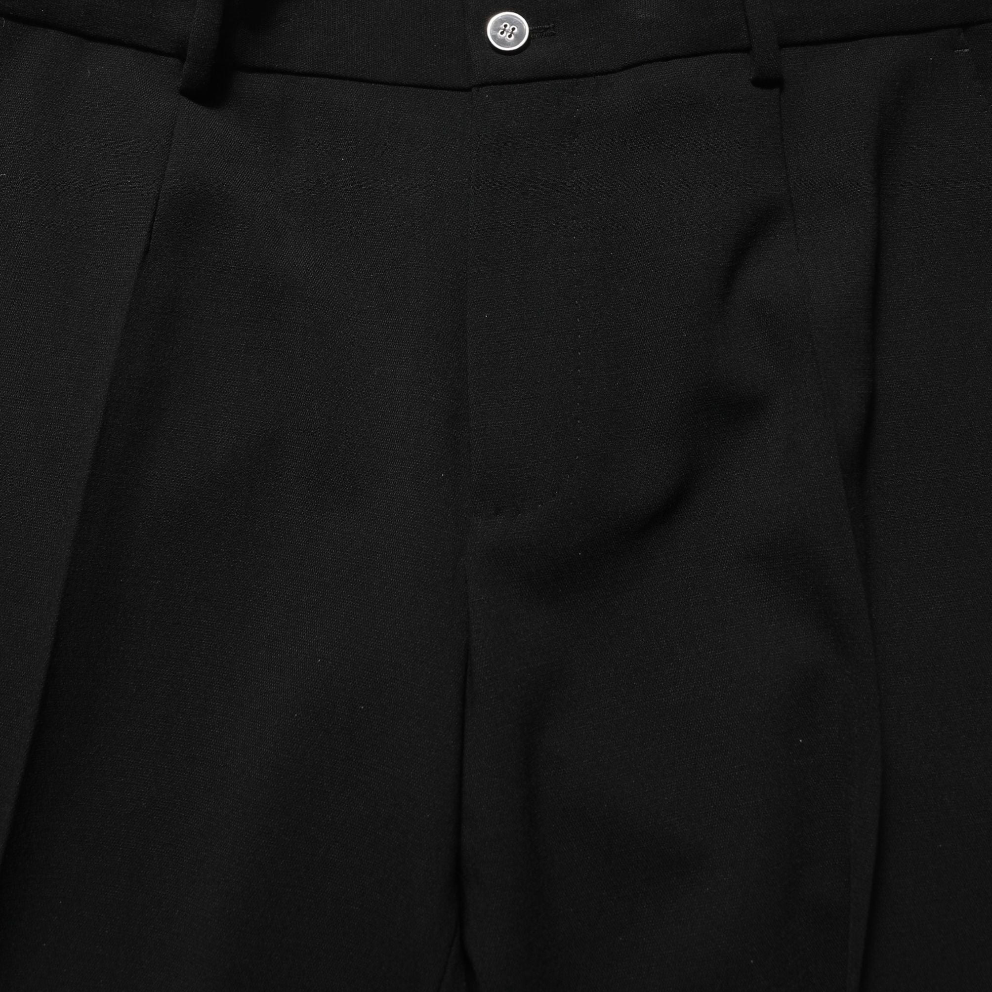 Dolce & Gabbana Black Wool Straight Men Dress Trouser Pants