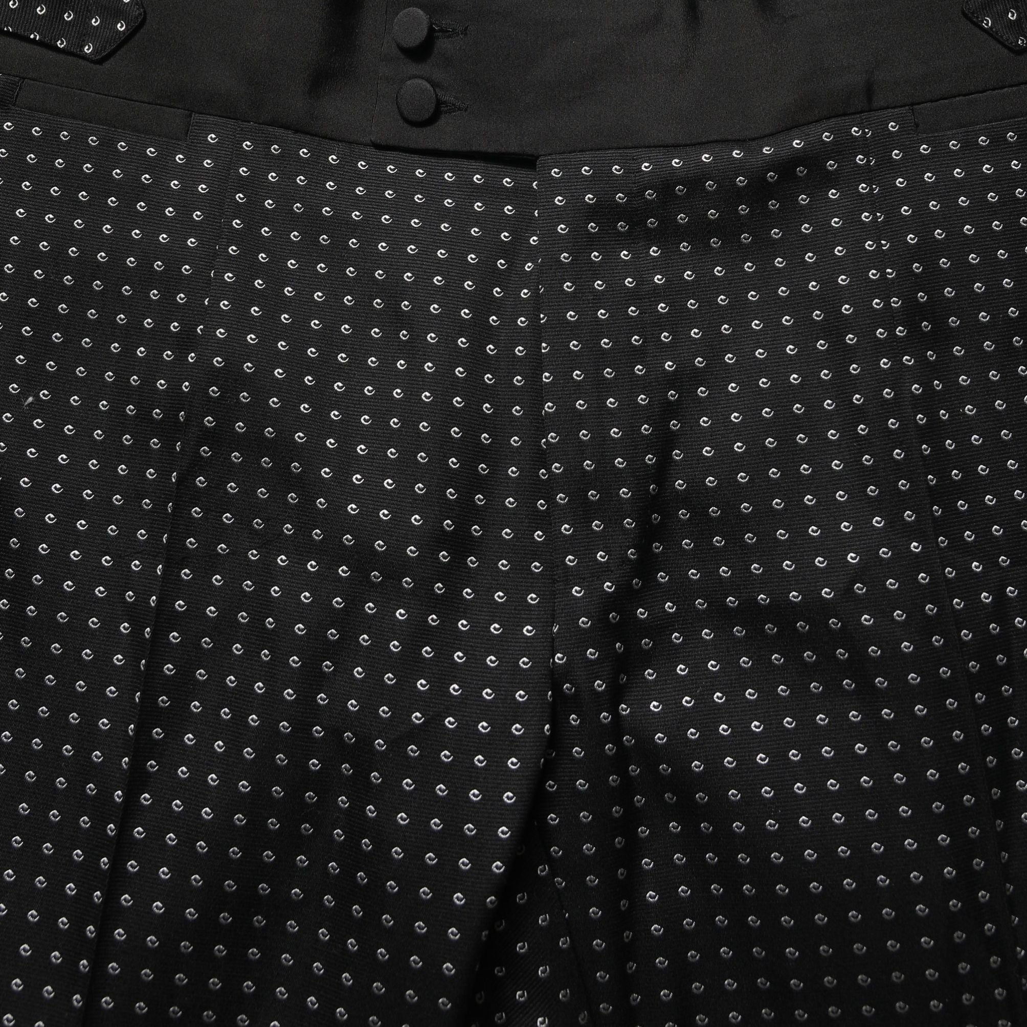 Dolce & Gabbana Black Polka Dot Cotton Dress Trouser Pants