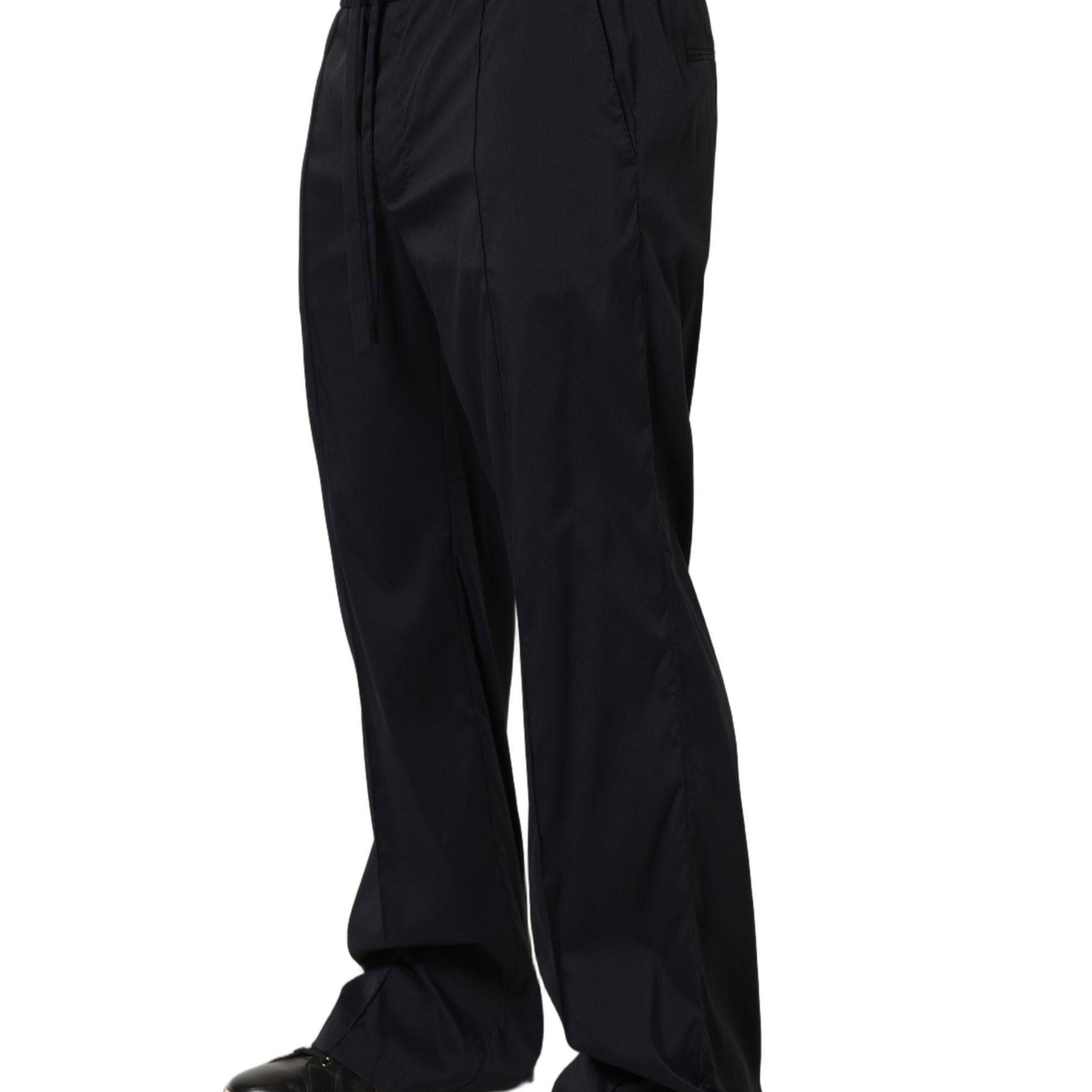 Dolce & Gabbana Black Nylon Straight Jogger Sweatpants Pants