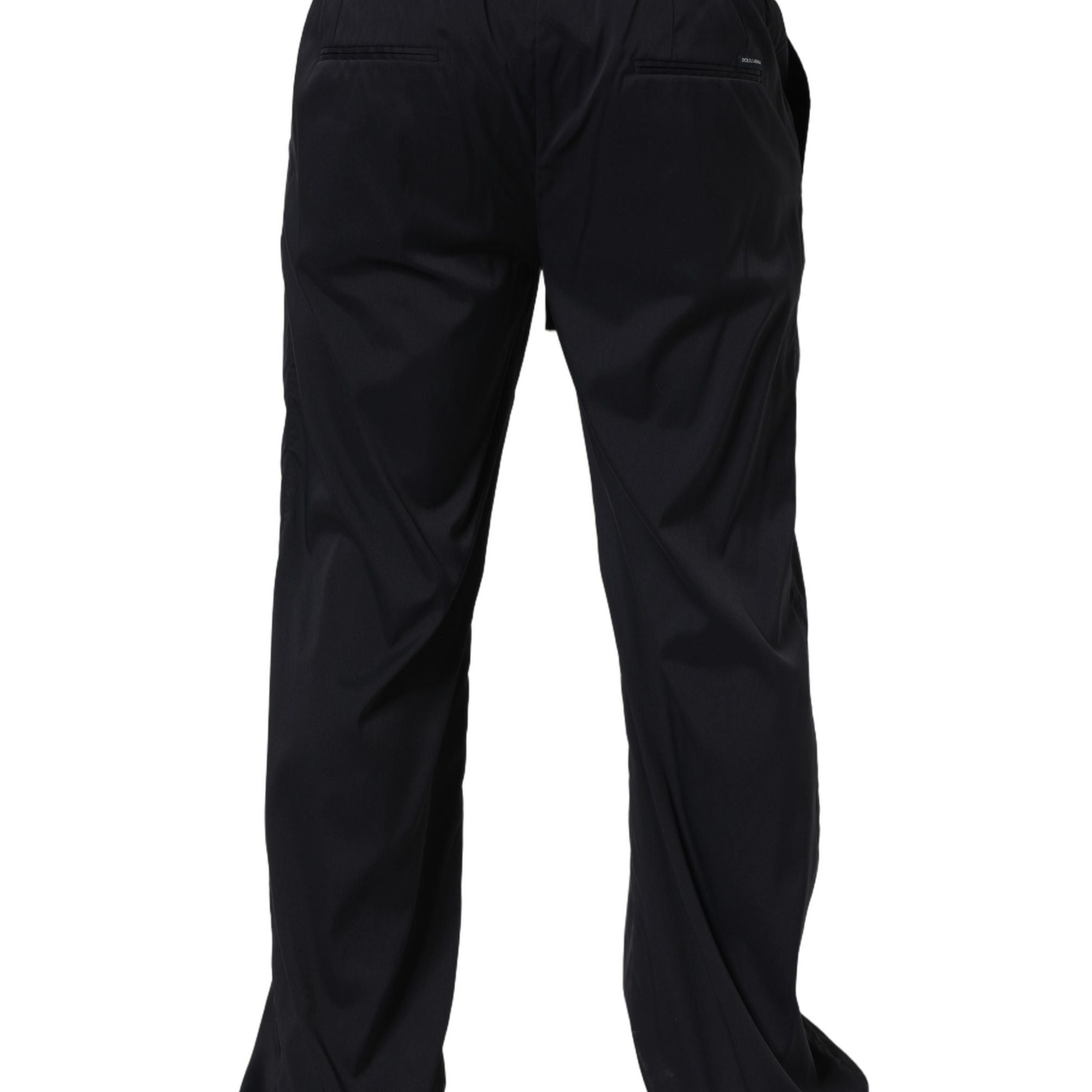 Dolce & Gabbana Black Nylon Straight Jogger Sweatpants Pants
