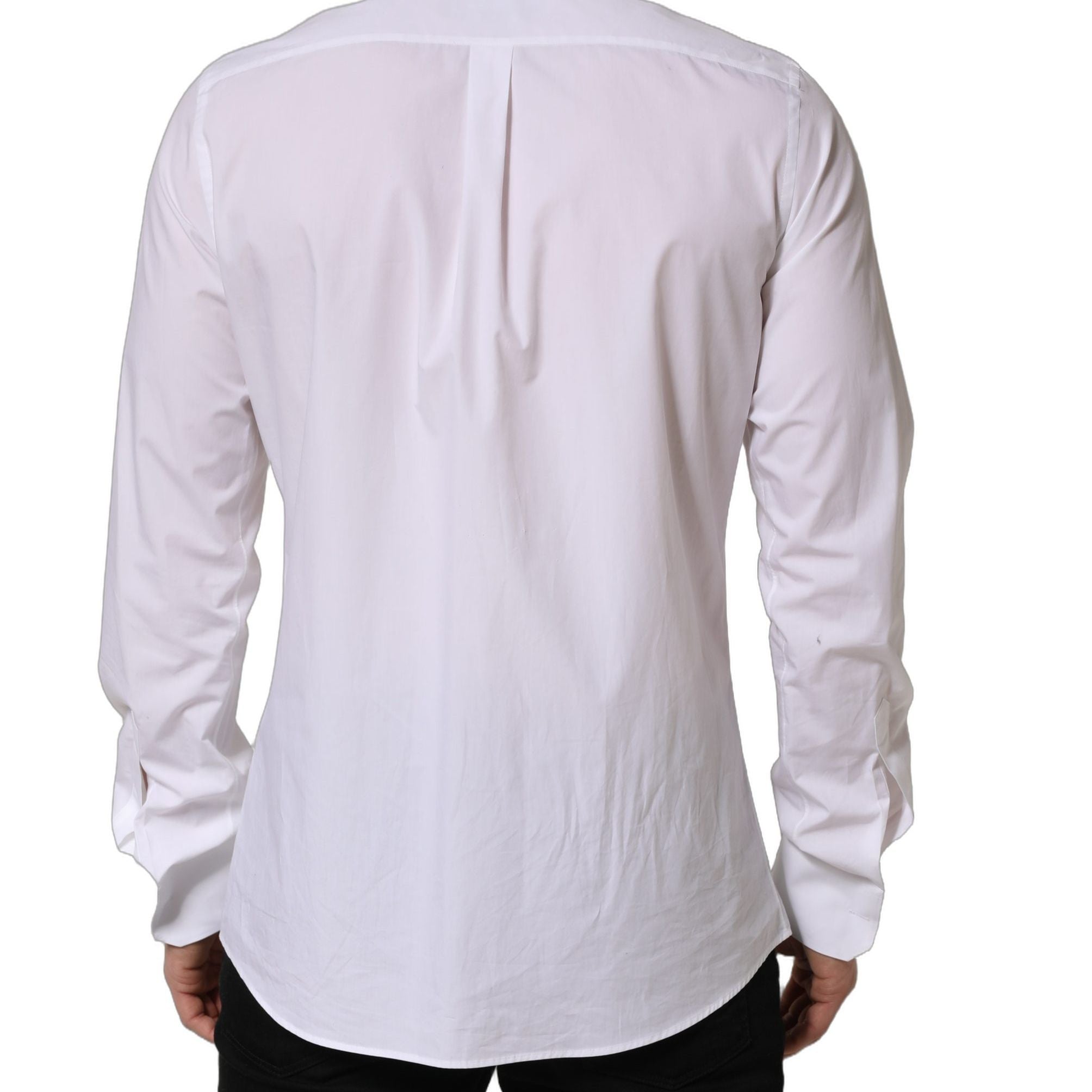 Dolce & Gabbana White MARTINI Long Sleeves Men Dress Shirt