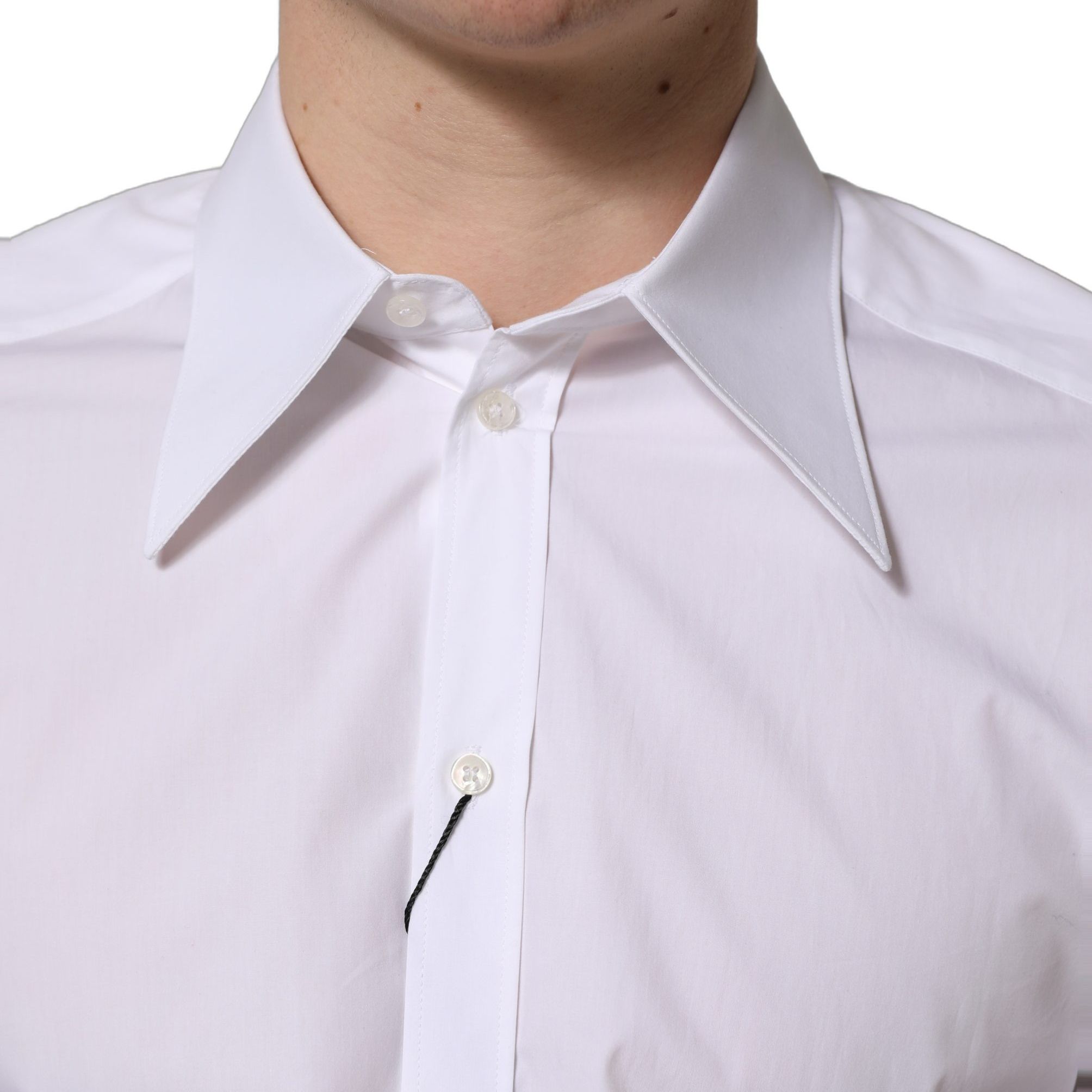 Dolce & Gabbana White MARTINI Long Sleeves Men Dress Shirt