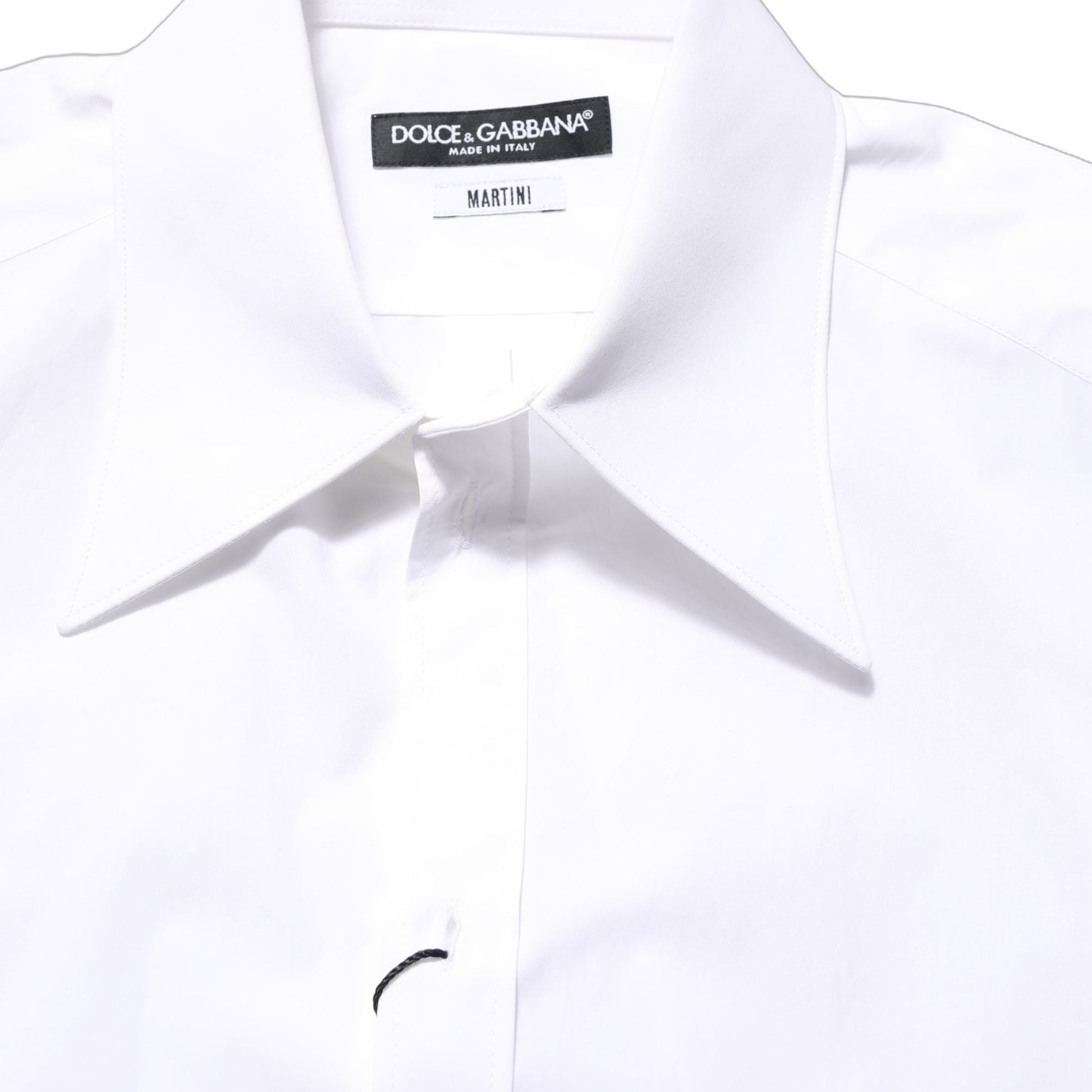 Dolce & Gabbana White MARTINI Long Sleeves Men Dress Shirt