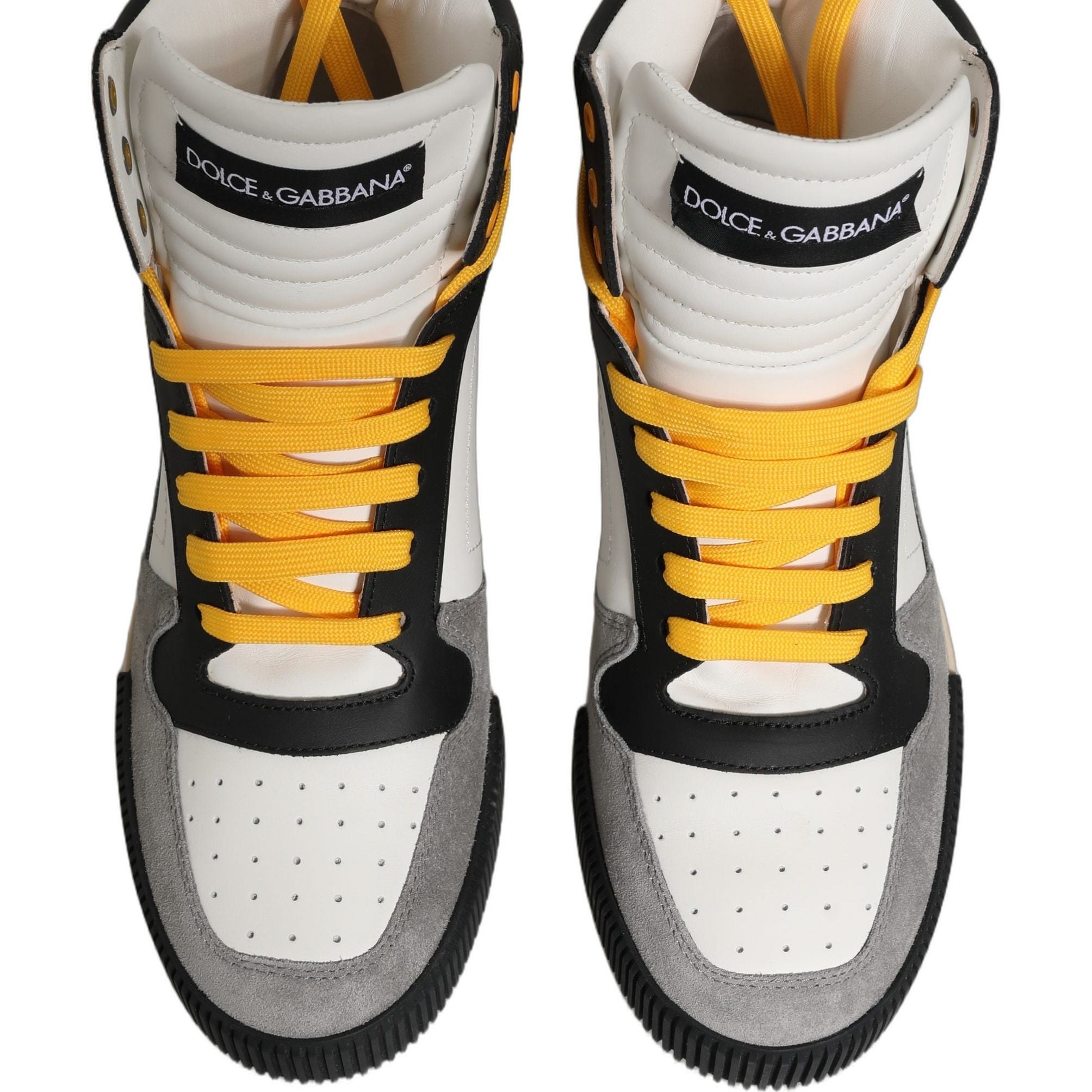 Dolce & Gabbana Multicolor Leather High Top Sneakers Shoes