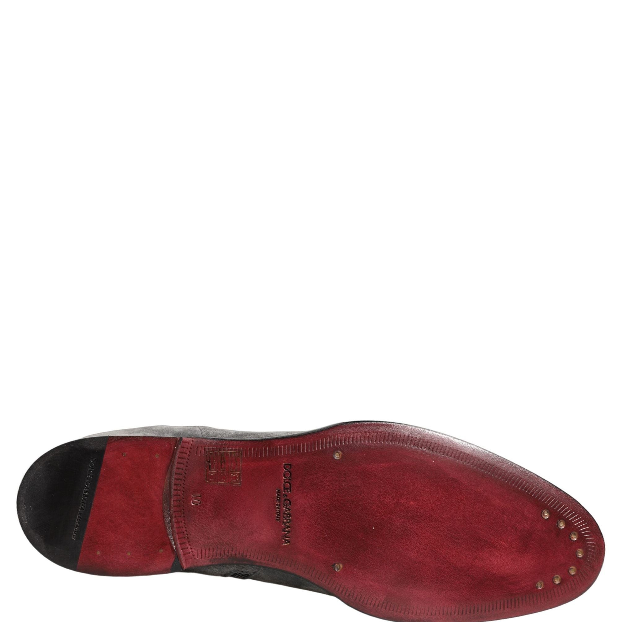 Dolce & Gabbana Gray Suede Leather Chelsea Boots Shoes