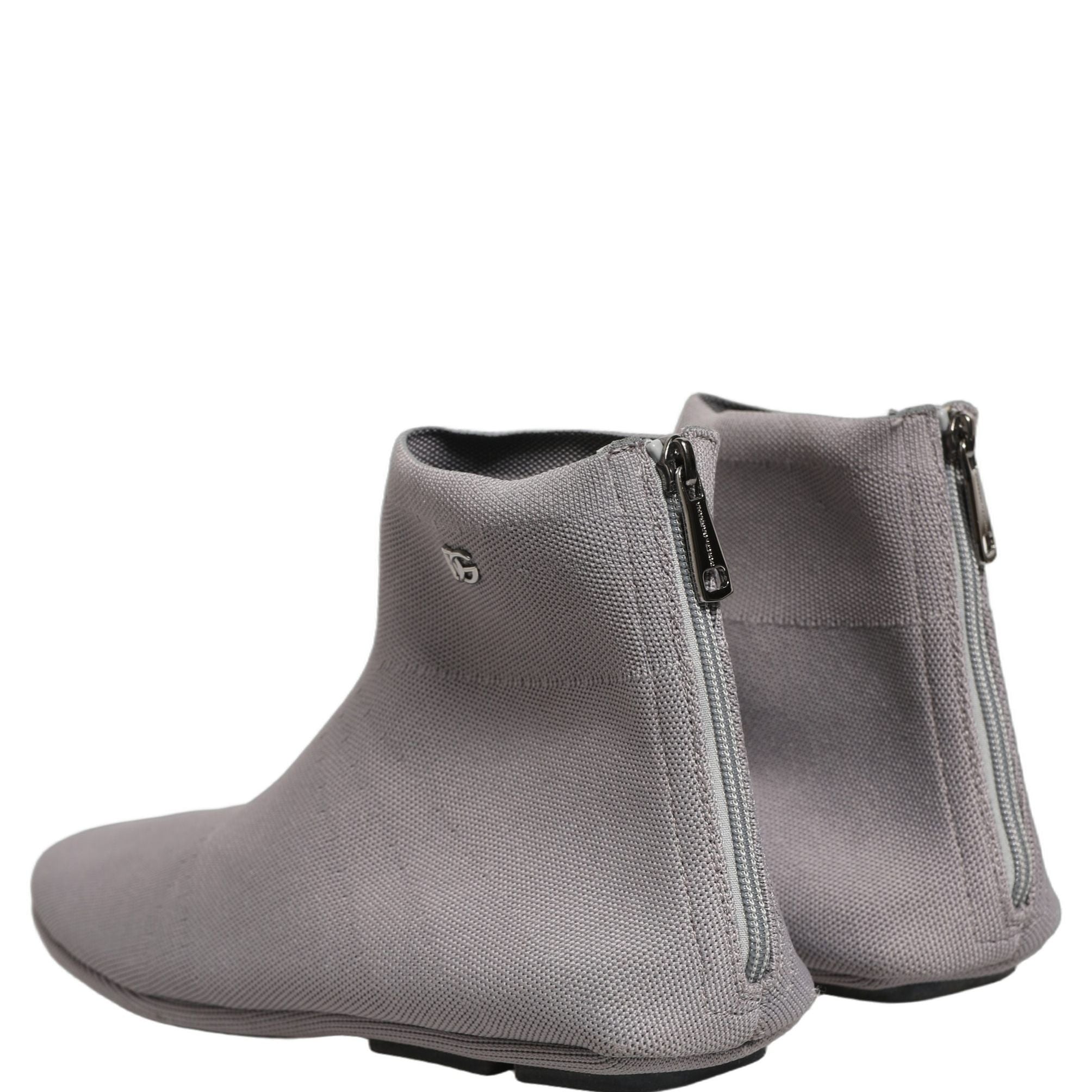 Dolce & Gabbana Gray Stretch Mesh Men Ankle Boots Shoes