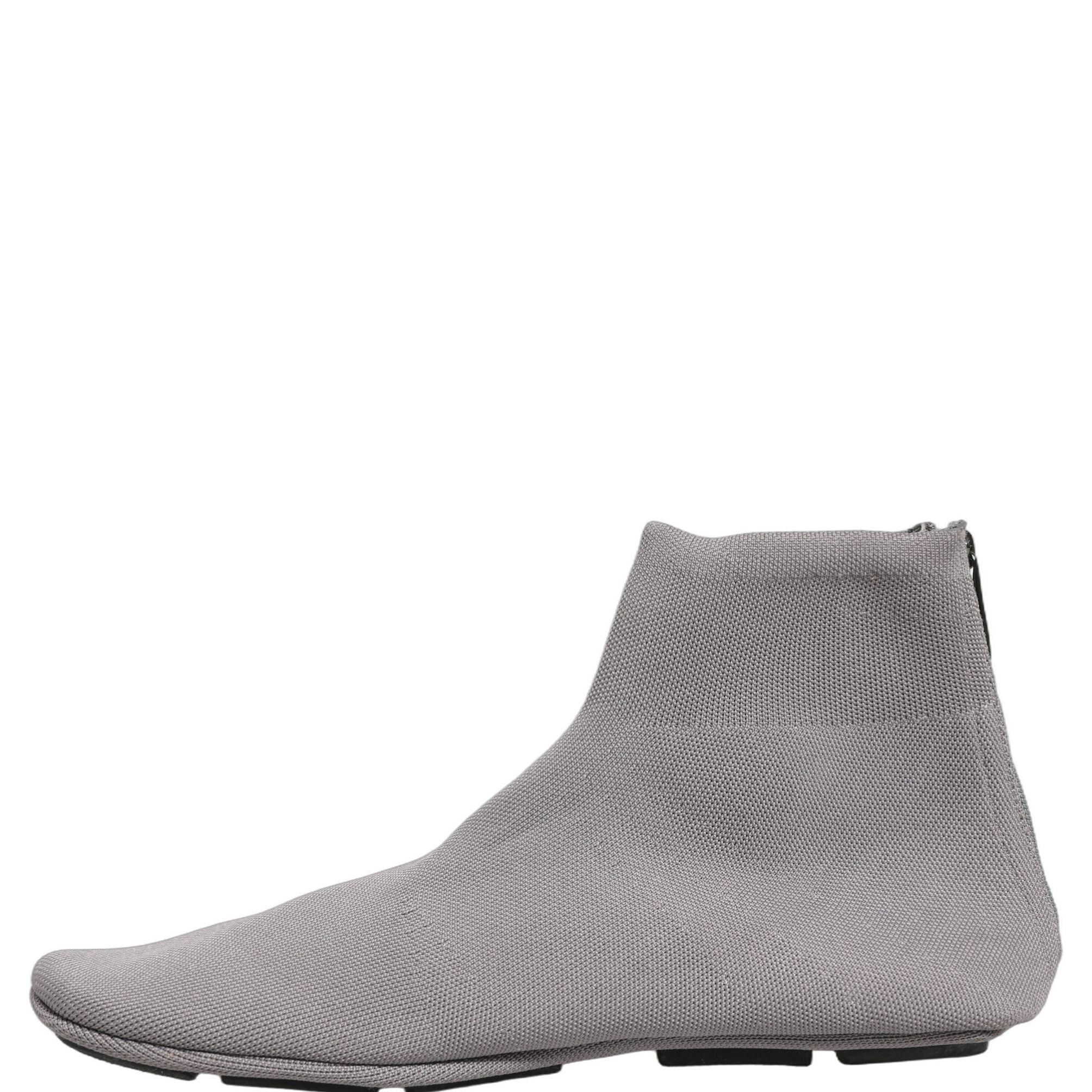 Dolce & Gabbana Gray Stretch Mesh Men Ankle Boots Shoes