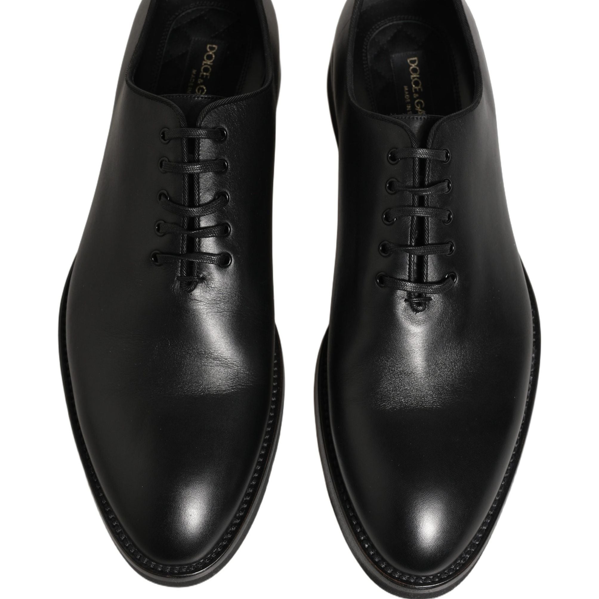 Dolce & Gabbana Black Leather Men Oxford Dress Formal Shoes